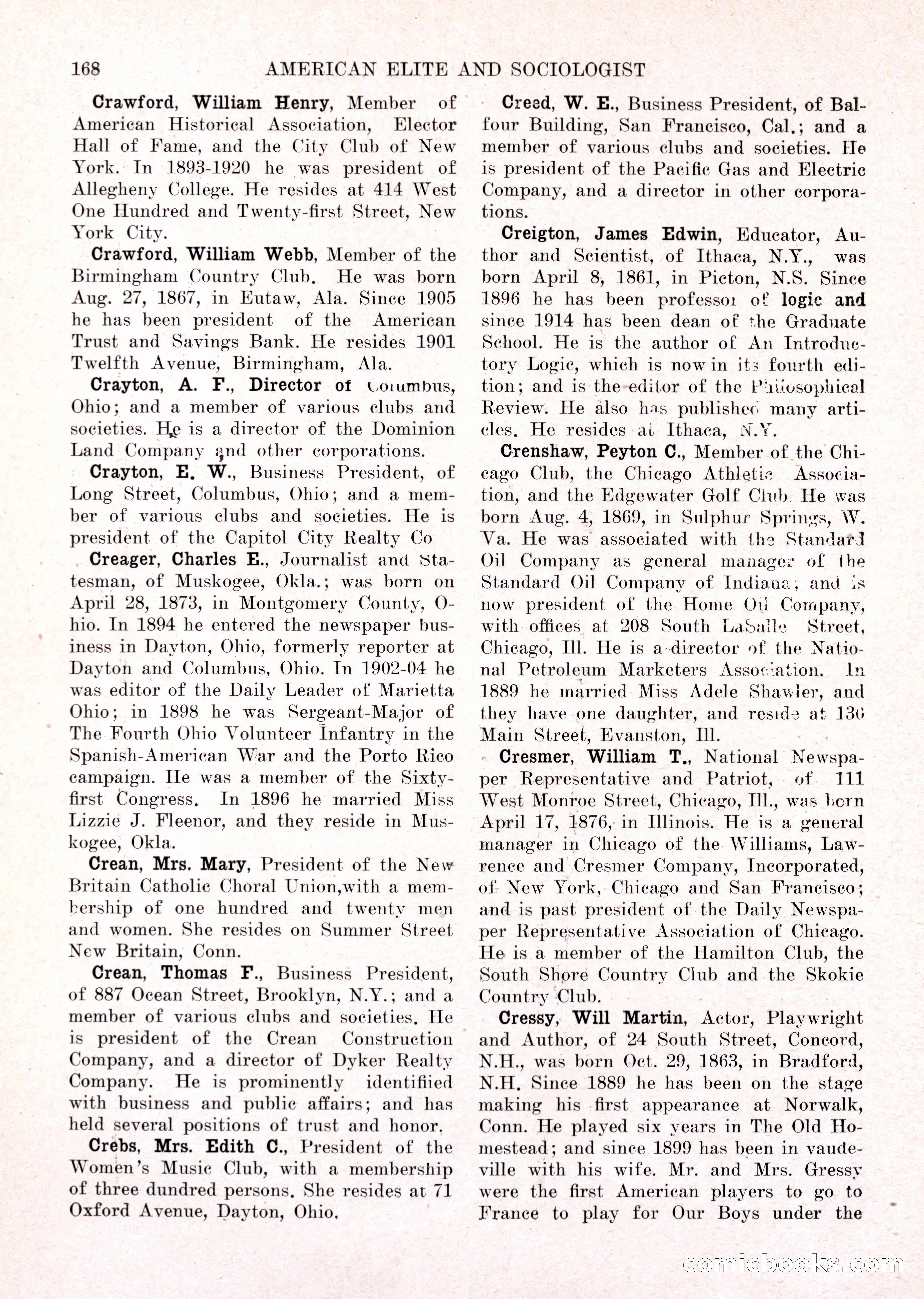 The American Elite and Sociologist Blue Book — page 152 of 396