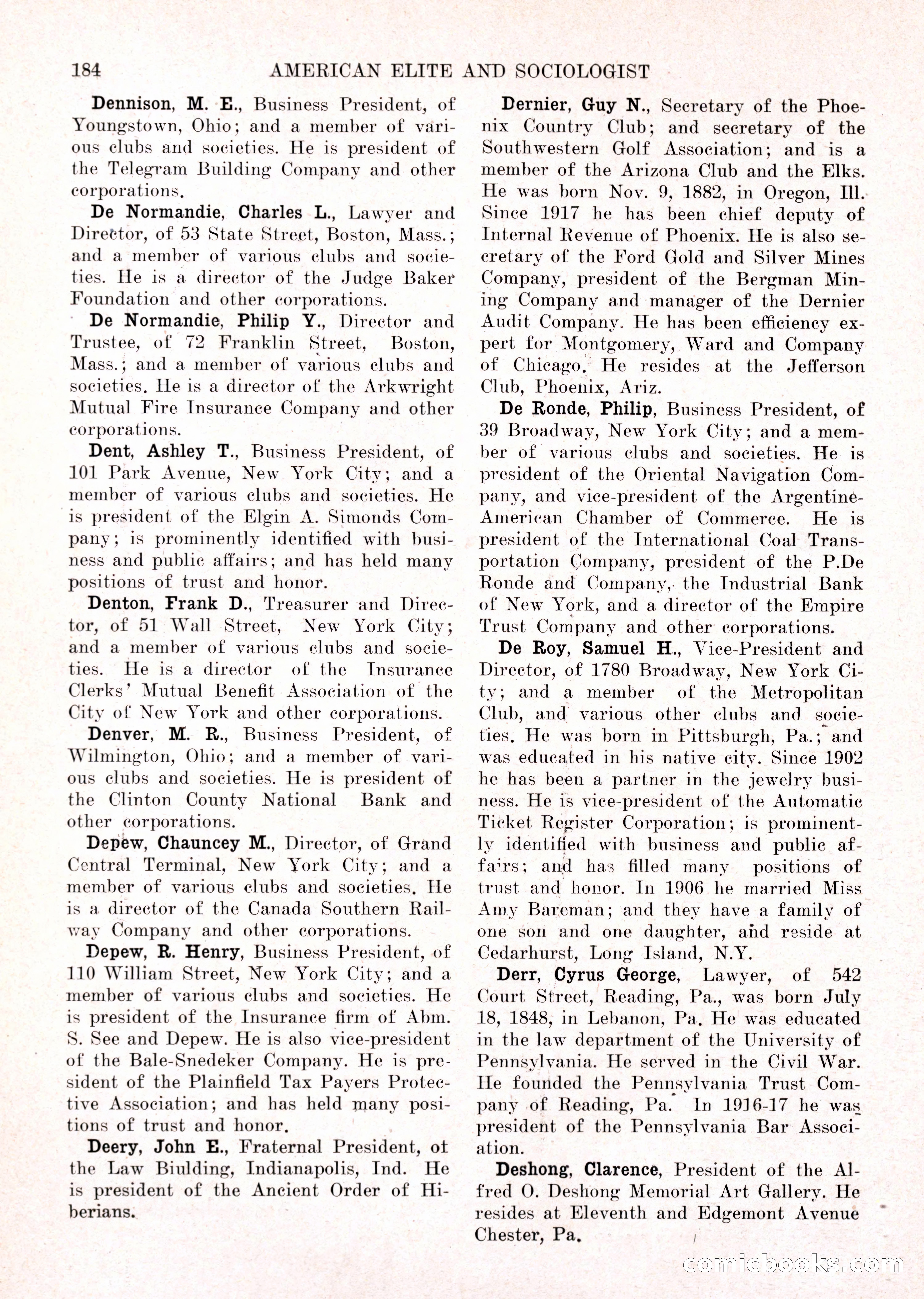 The American Elite and Sociologist Blue Book — page 168 of 396