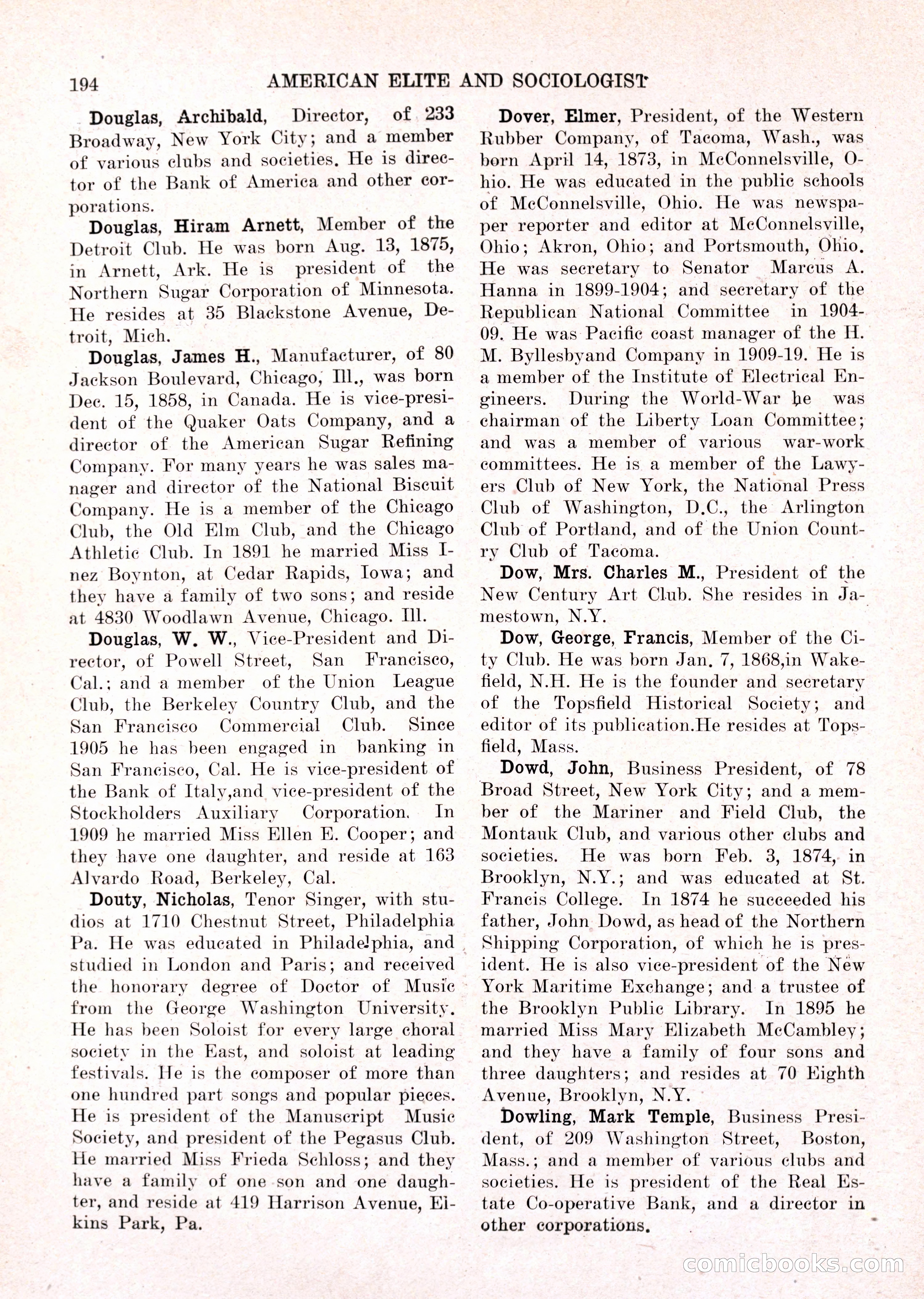 The American Elite and Sociologist Blue Book — page 178 of 396