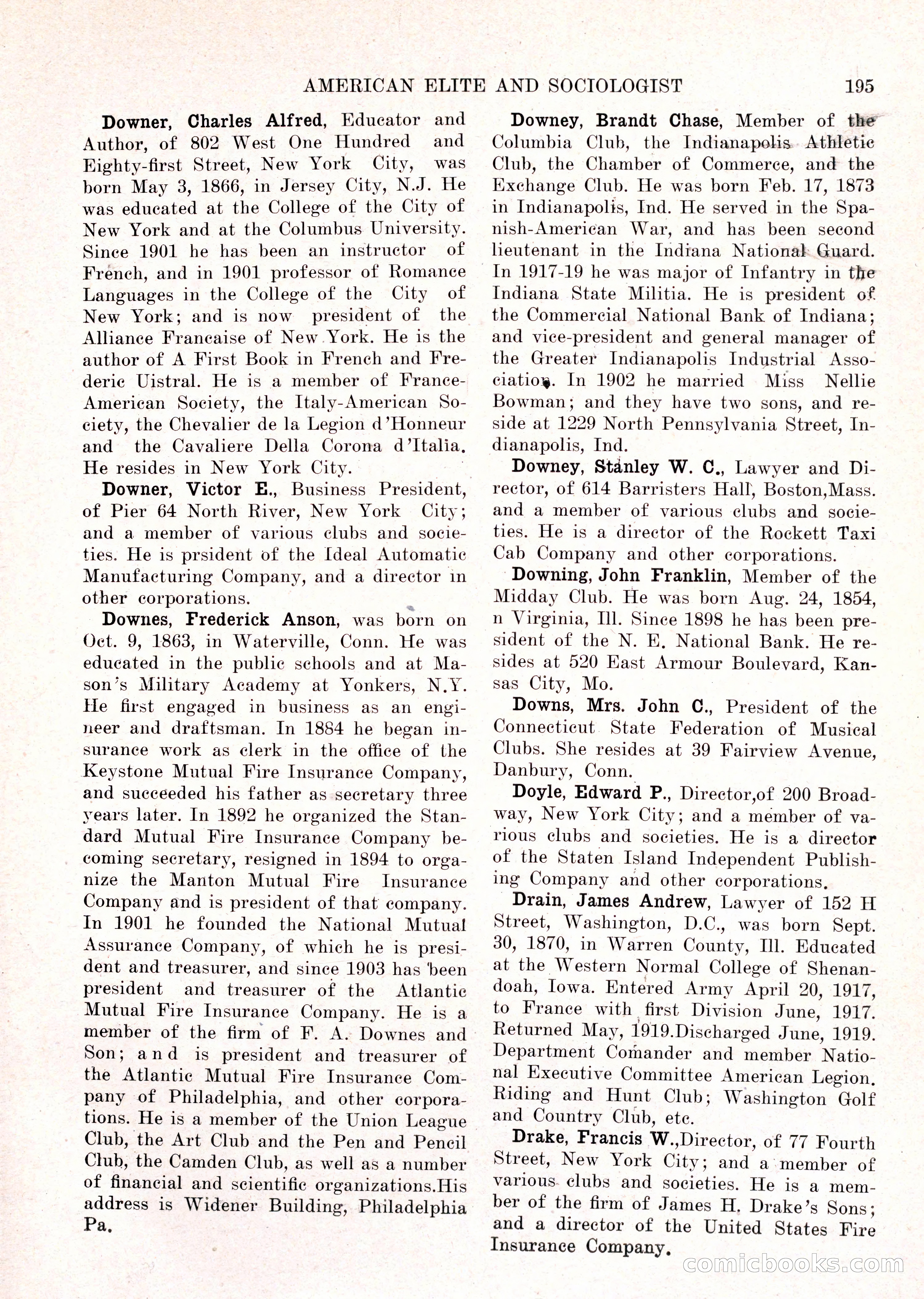 The American Elite and Sociologist Blue Book — page 179 of 396