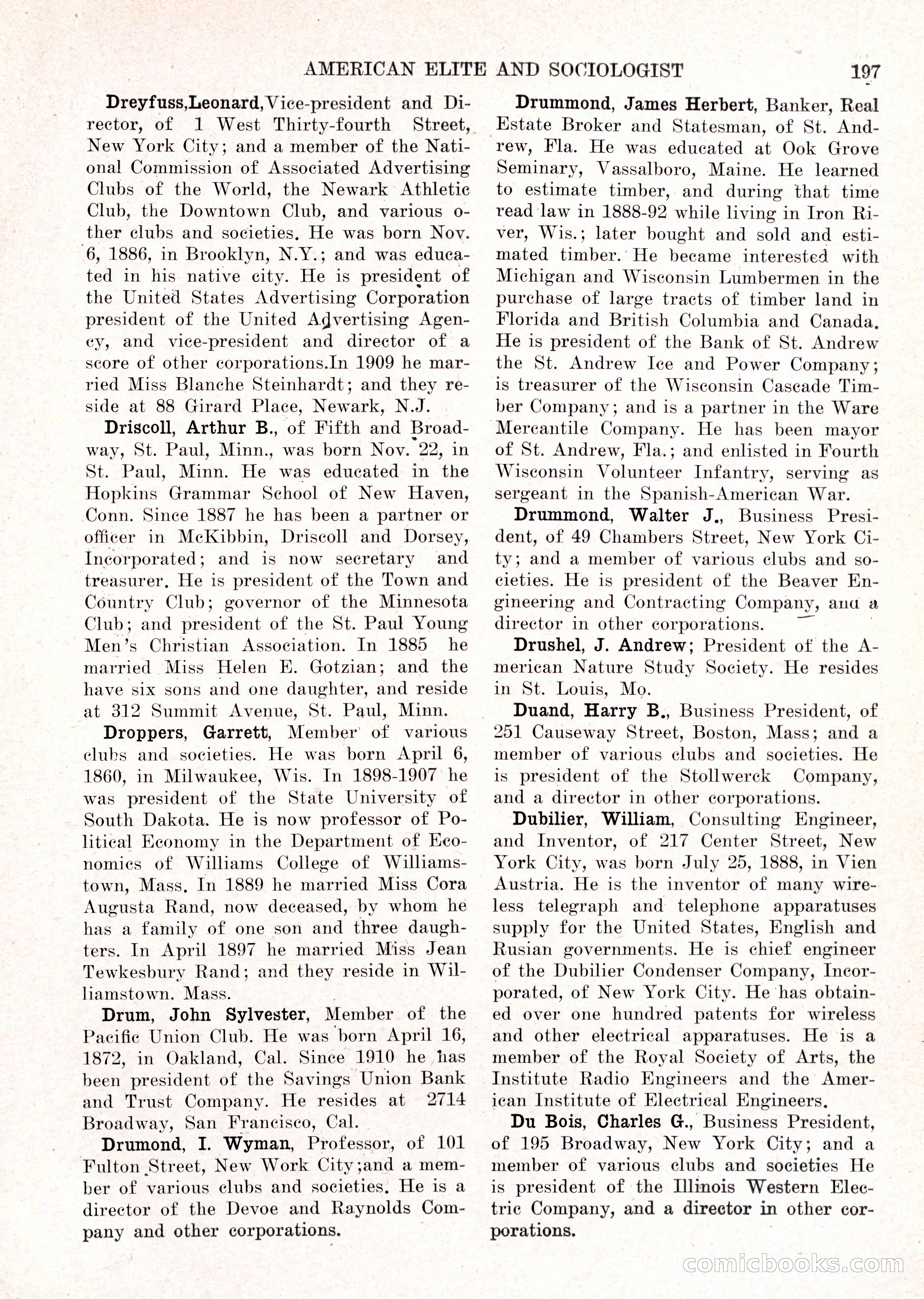 The American Elite and Sociologist Blue Book — page 181 of 396