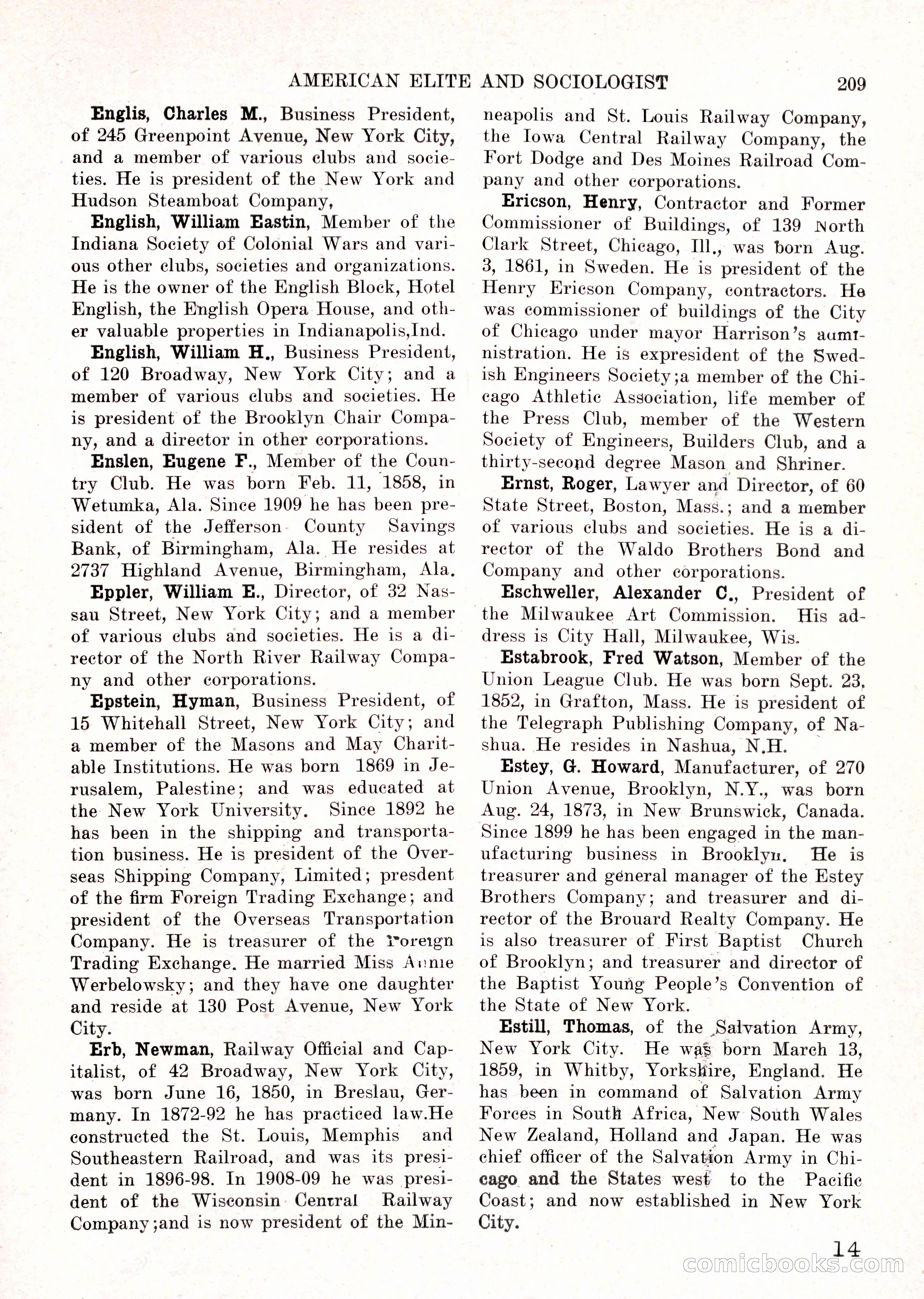 The American Elite and Sociologist Blue Book — page 193 of 396