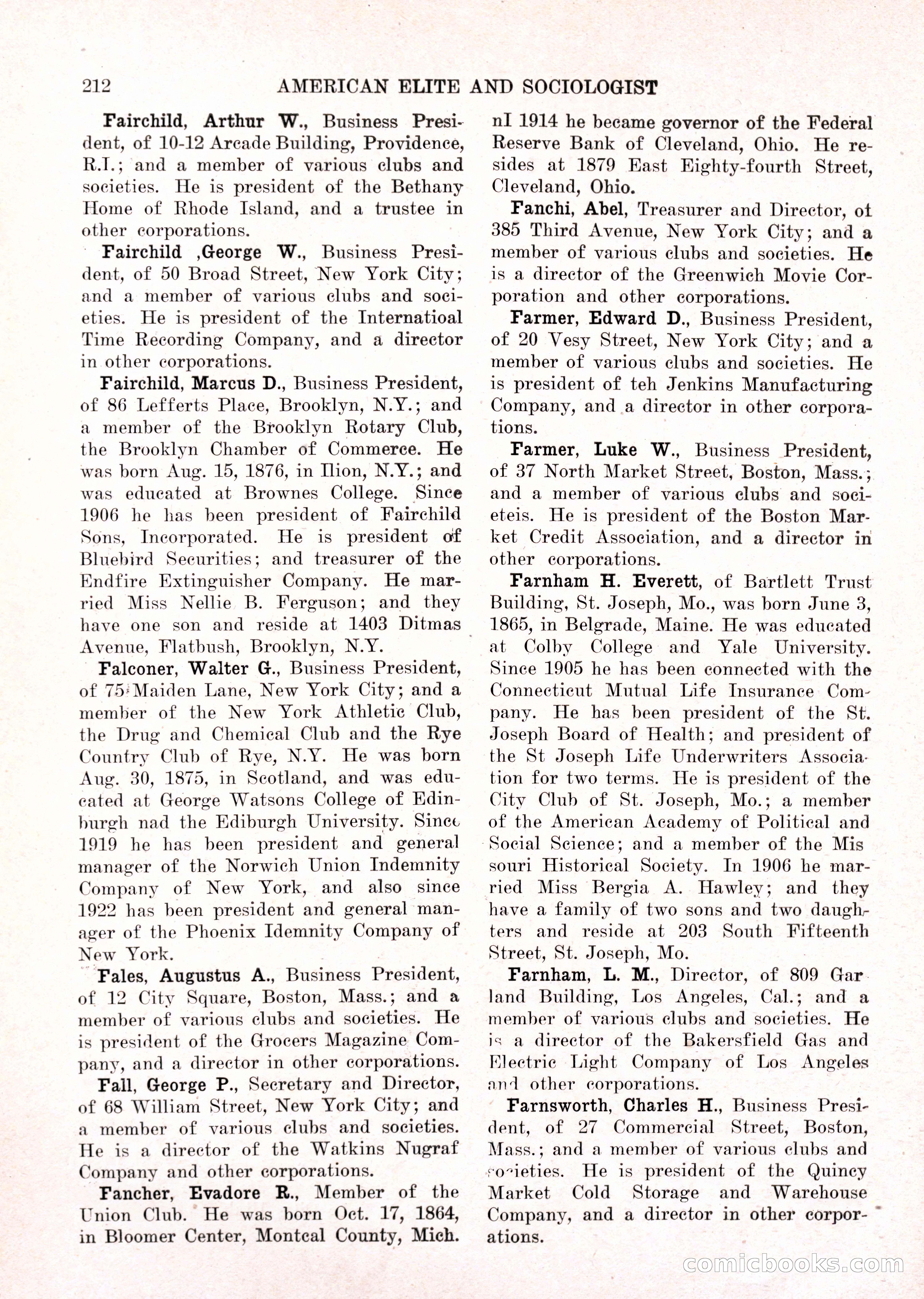 The American Elite and Sociologist Blue Book — page 196 of 396