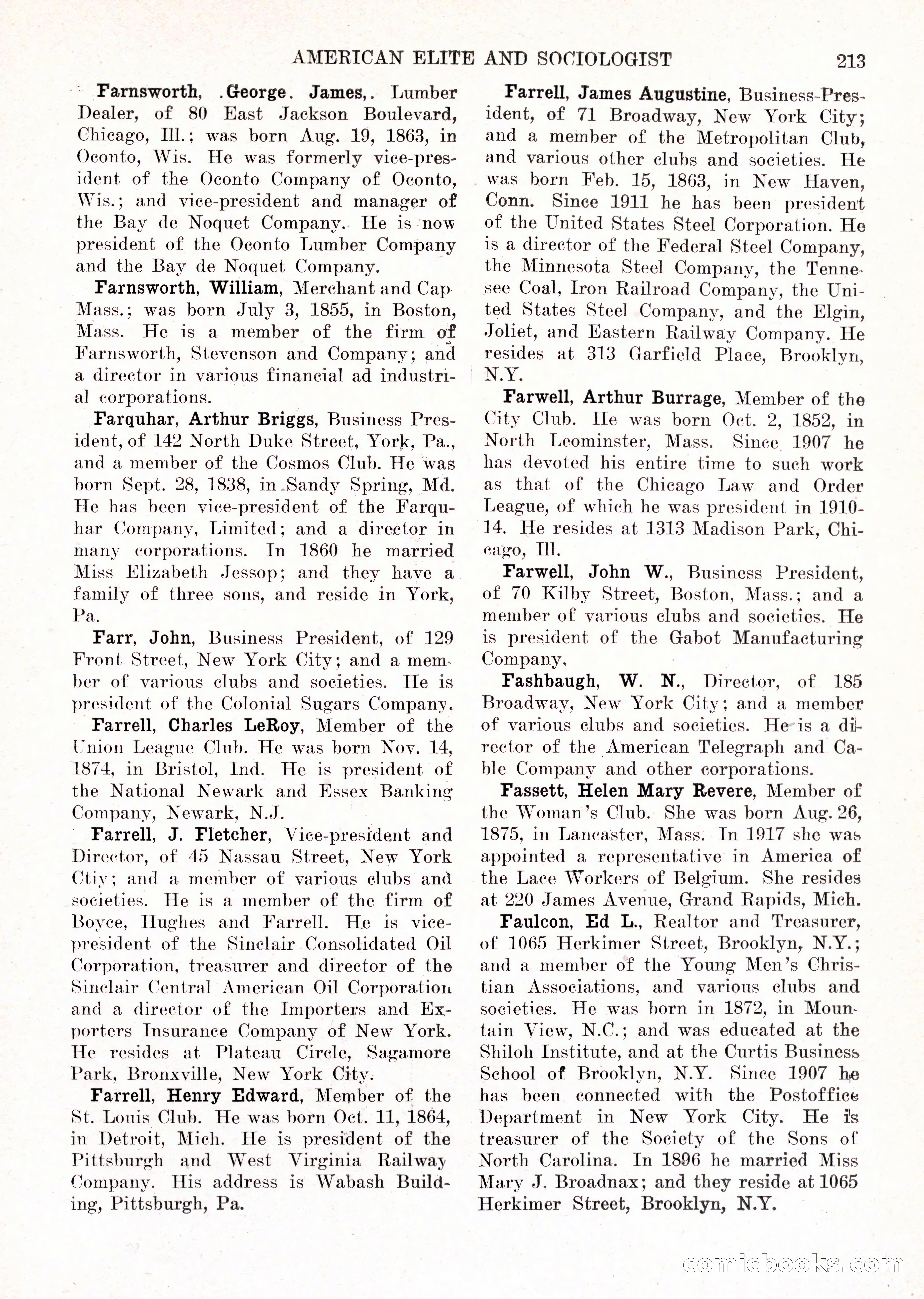 The American Elite and Sociologist Blue Book — page 197 of 396