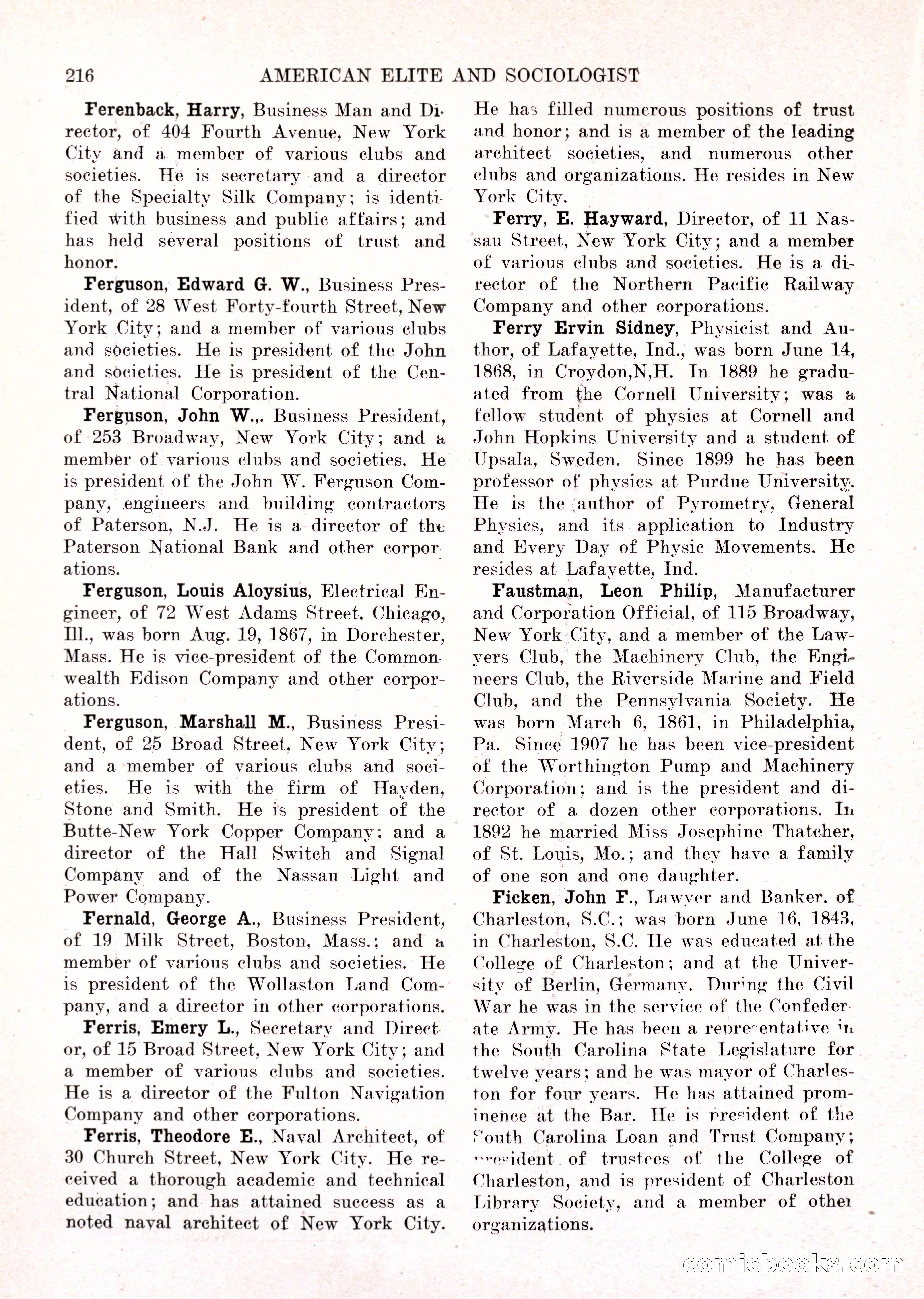 The American Elite and Sociologist Blue Book — page 200 of 396
