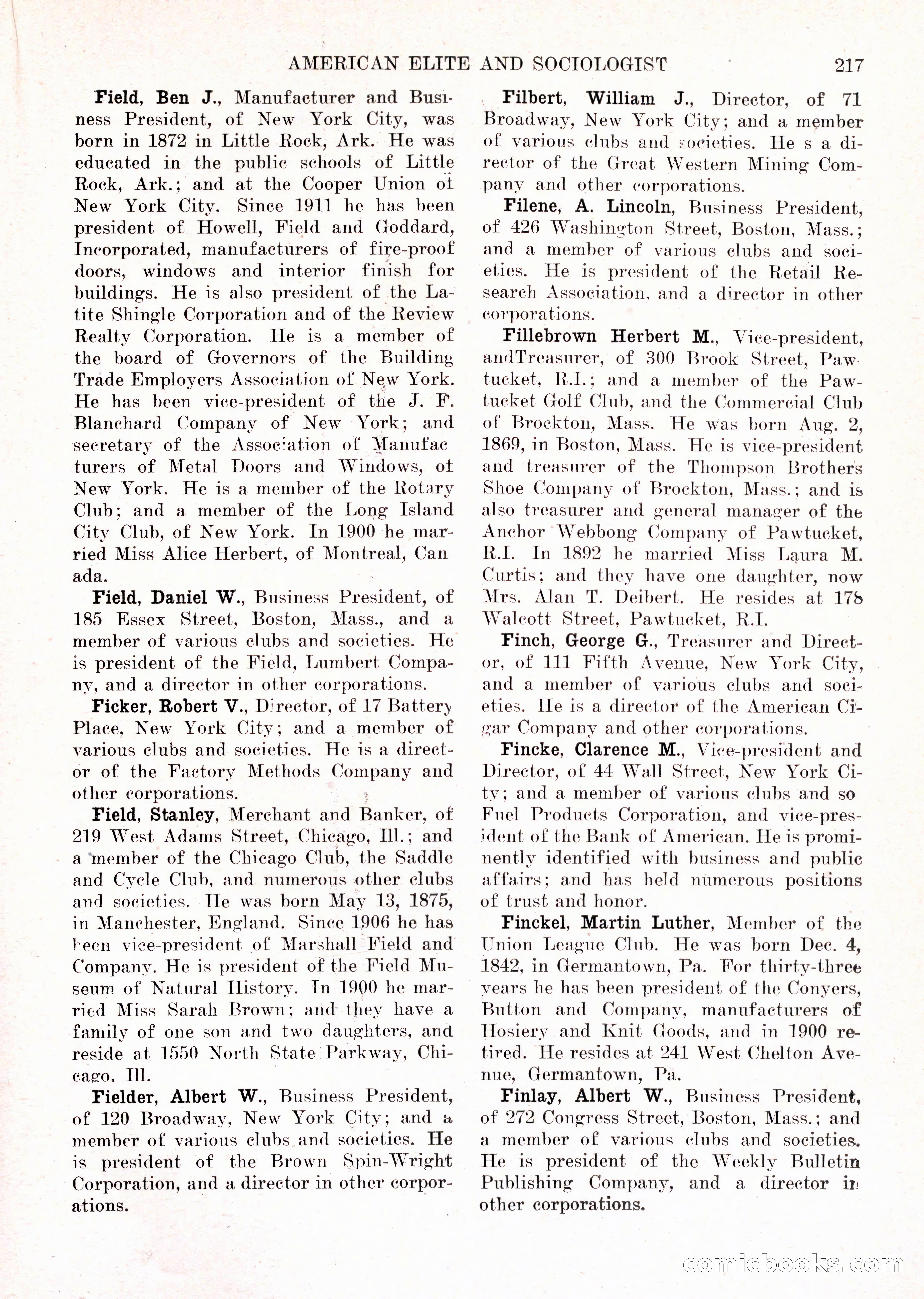 The American Elite and Sociologist Blue Book — page 201 of 396