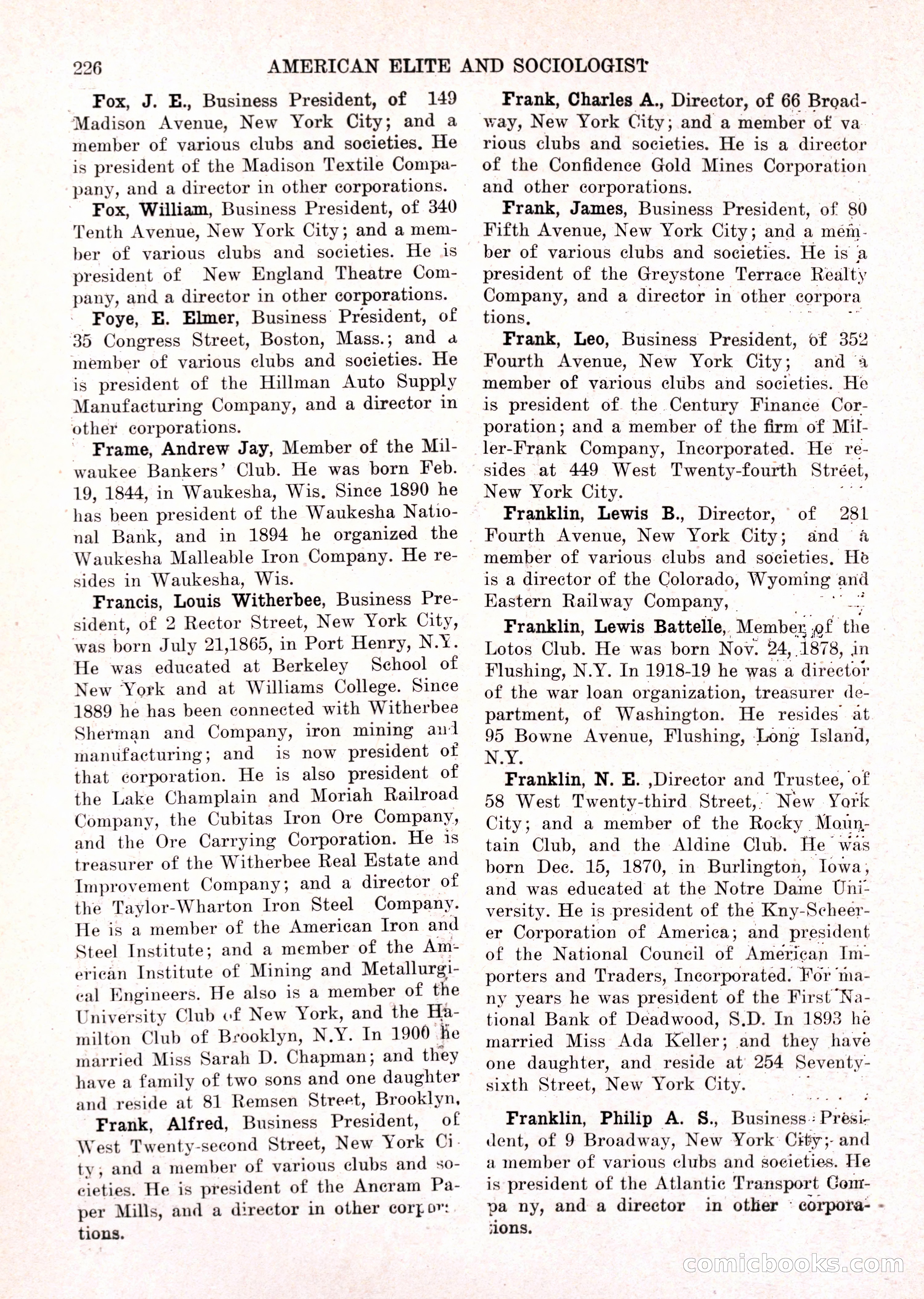 The American Elite and Sociologist Blue Book — page 210 of 396