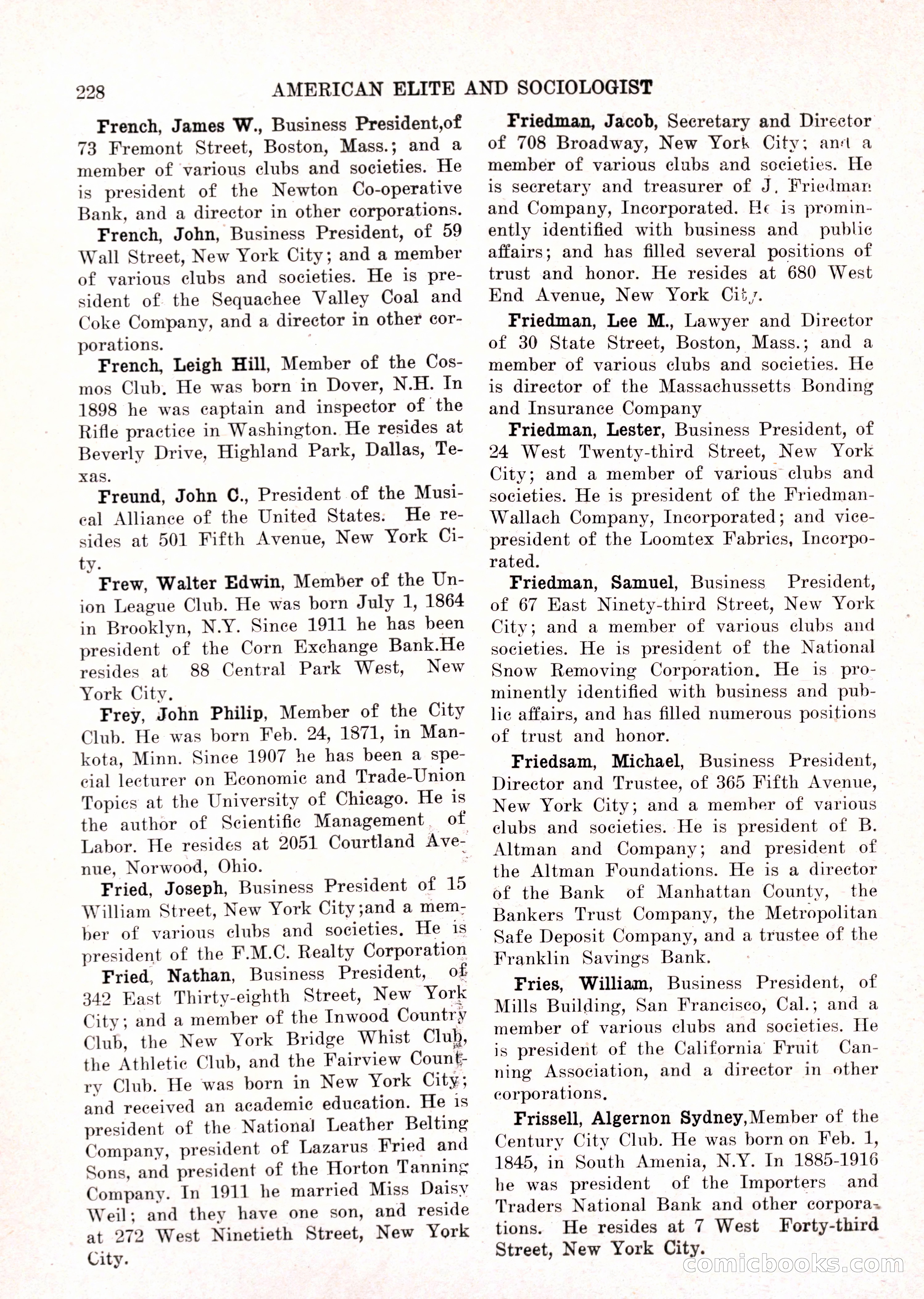 The American Elite and Sociologist Blue Book — page 212 of 396