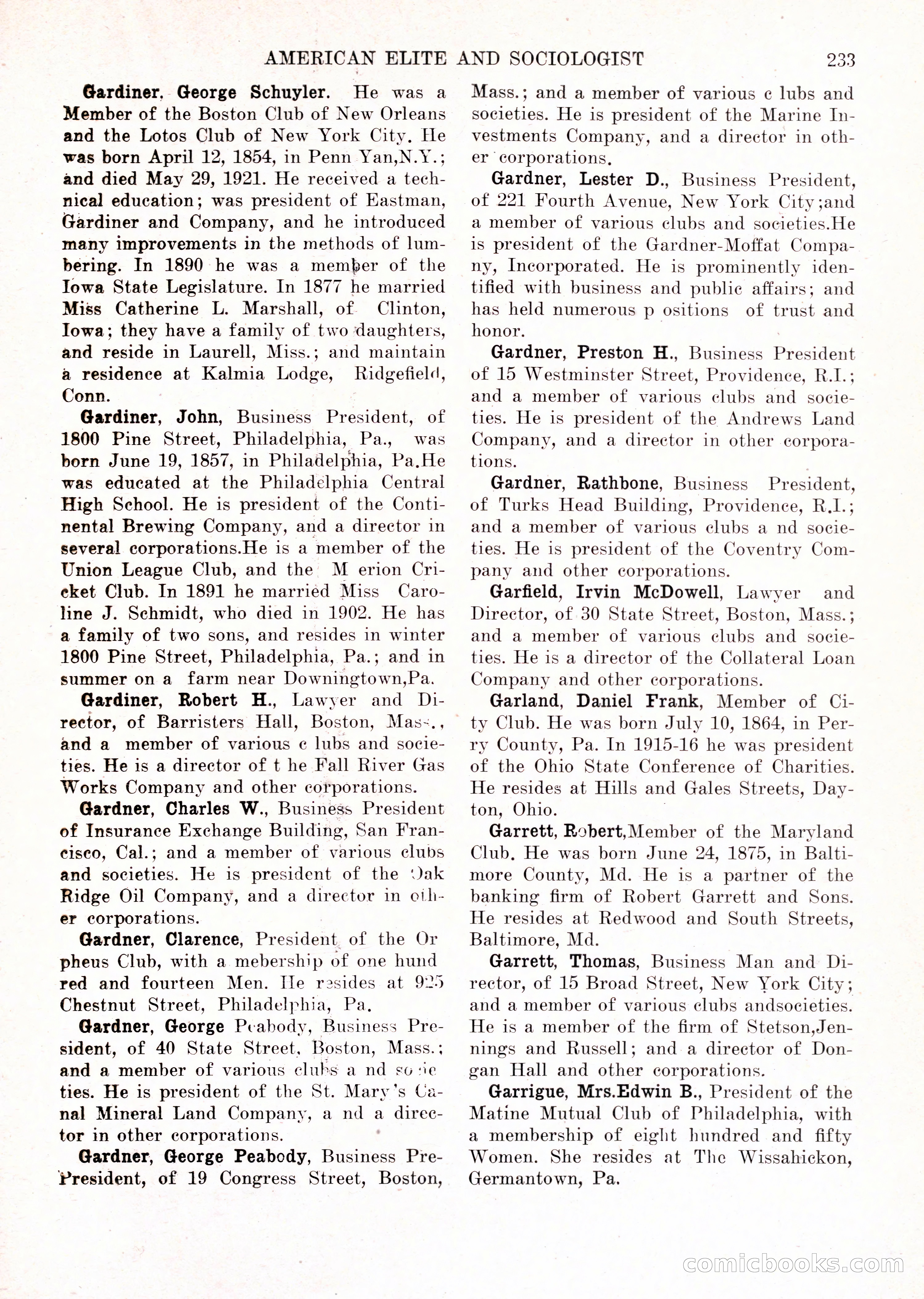 The American Elite and Sociologist Blue Book — page 217 of 396