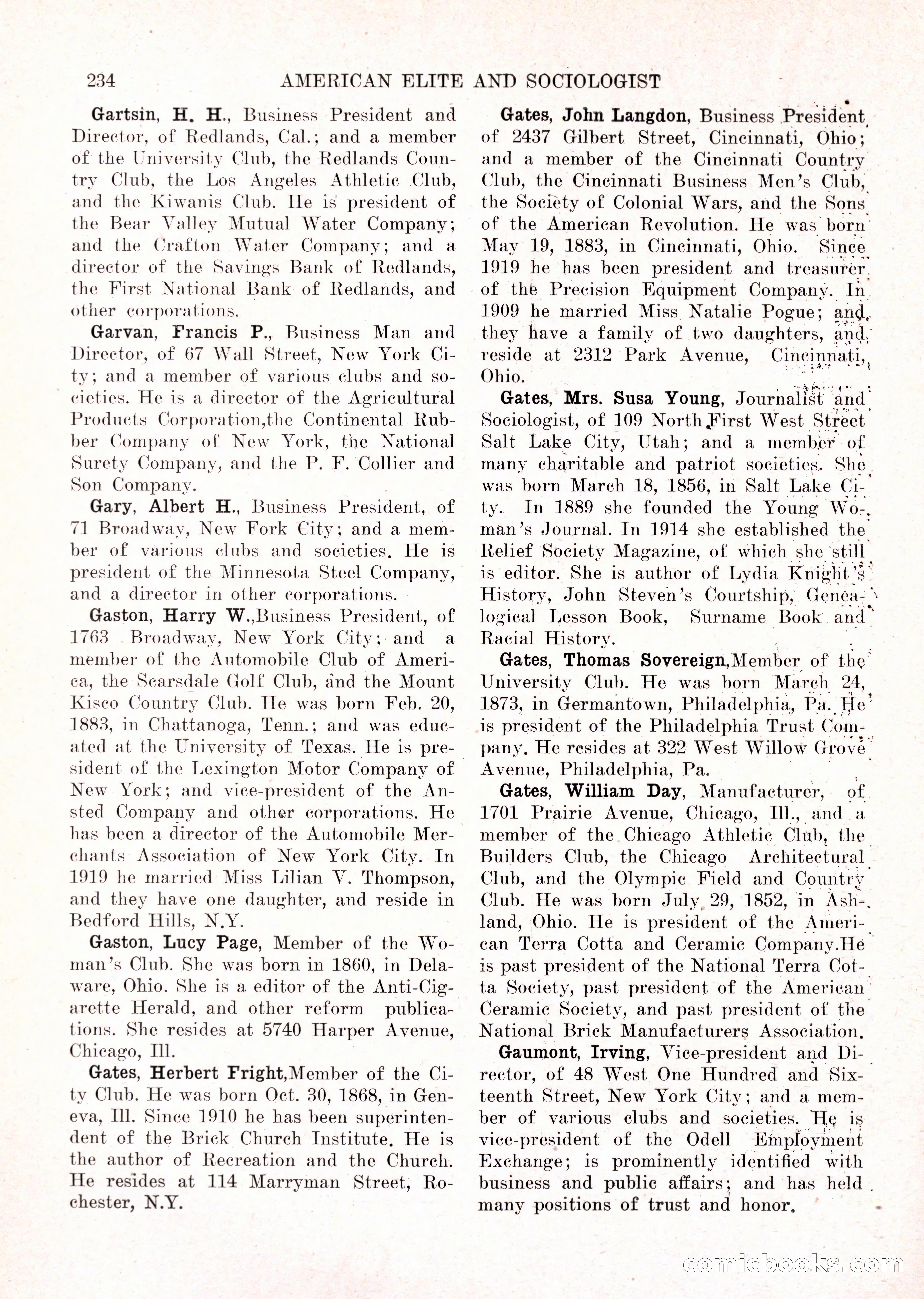 The American Elite and Sociologist Blue Book — page 218 of 396