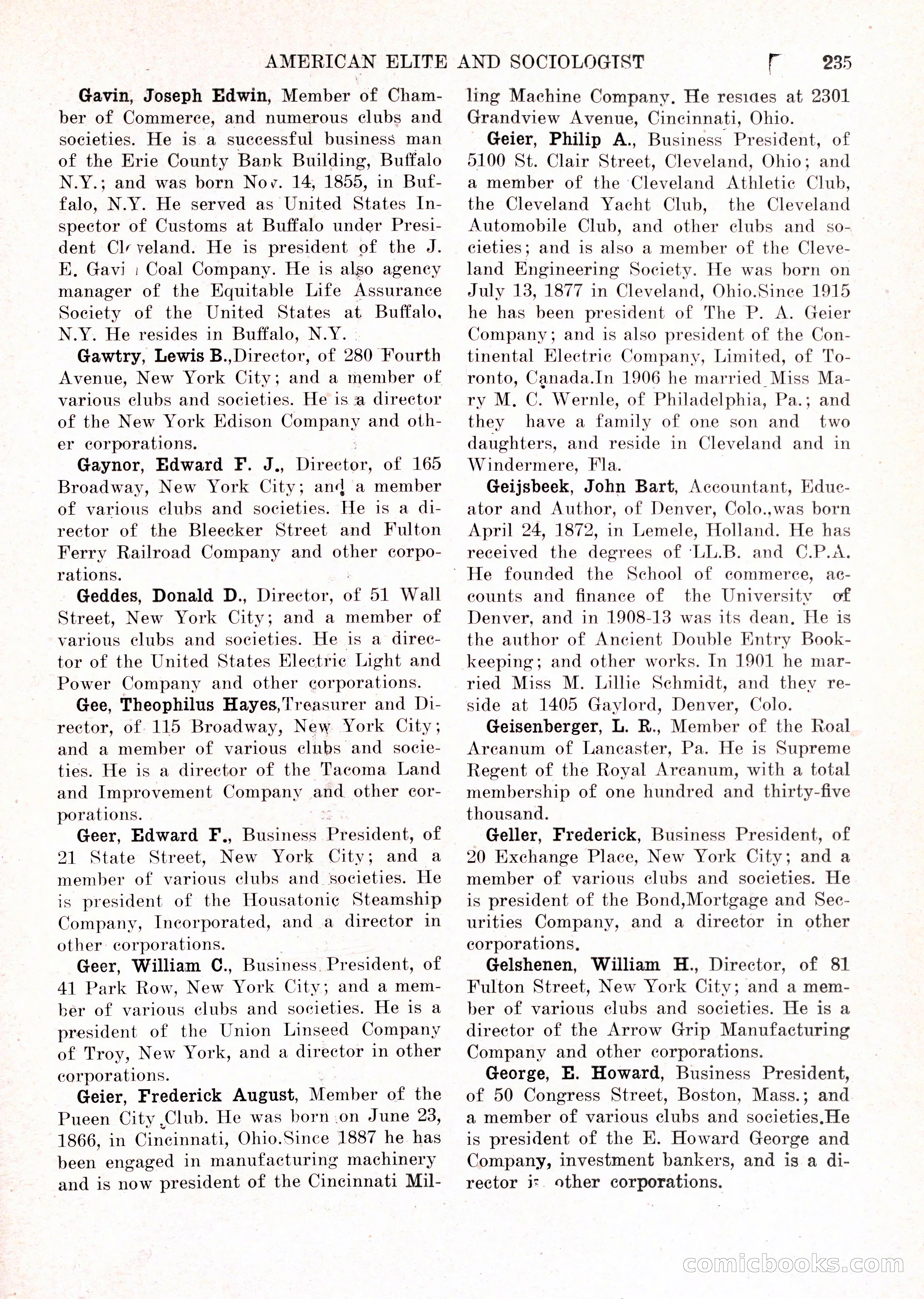 The American Elite and Sociologist Blue Book — page 219 of 396