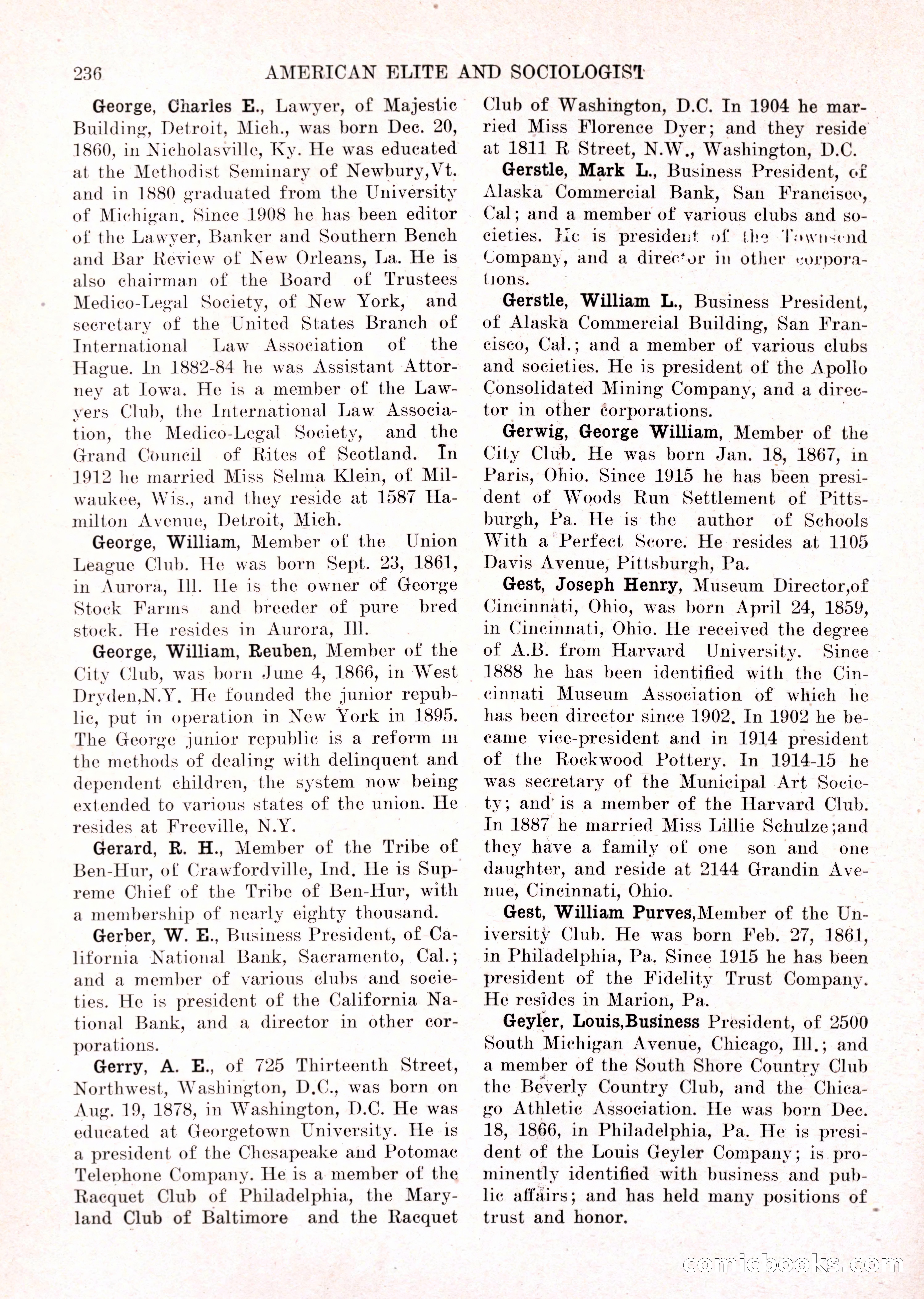 The American Elite and Sociologist Blue Book — page 220 of 396