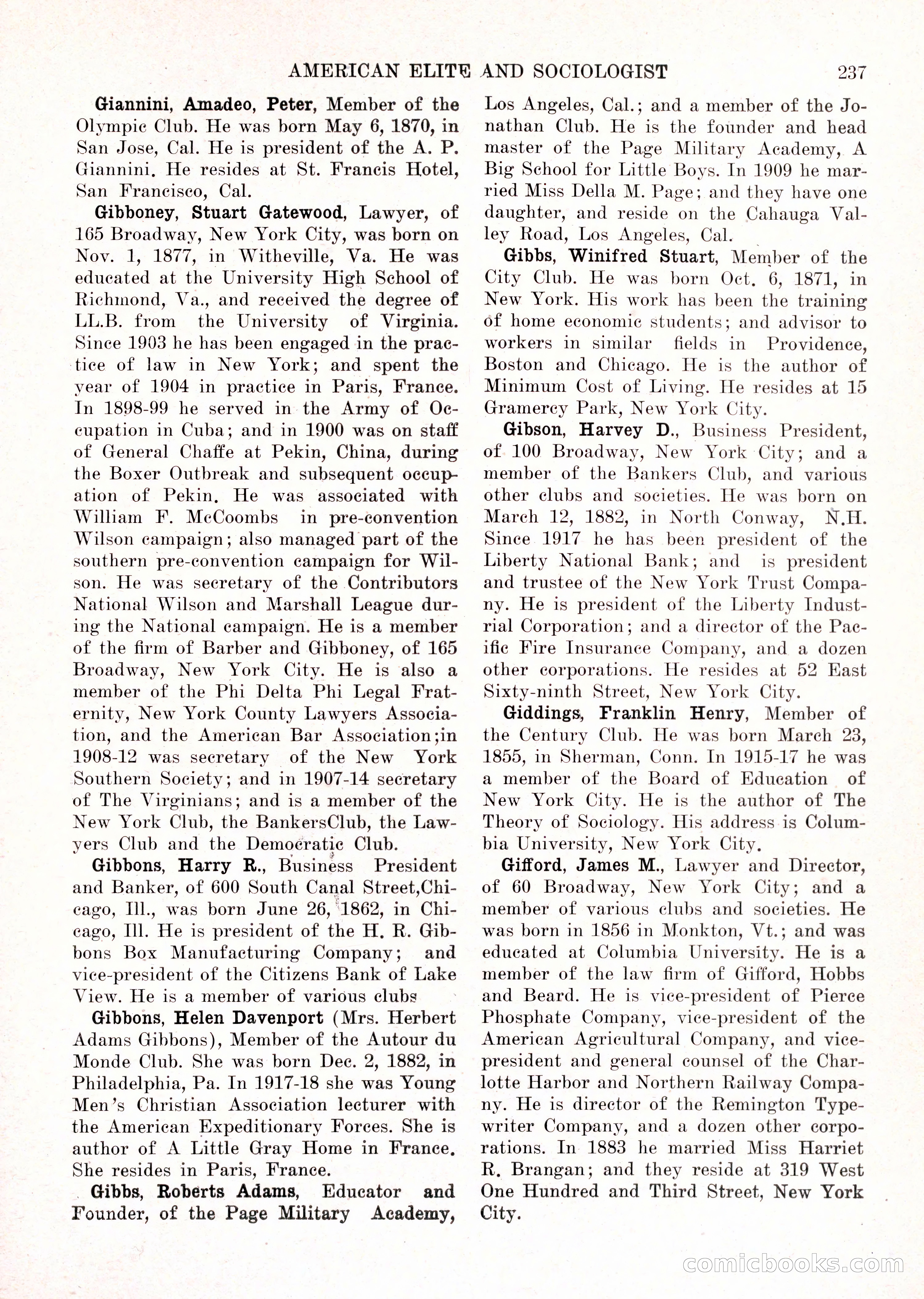 The American Elite and Sociologist Blue Book — page 221 of 396
