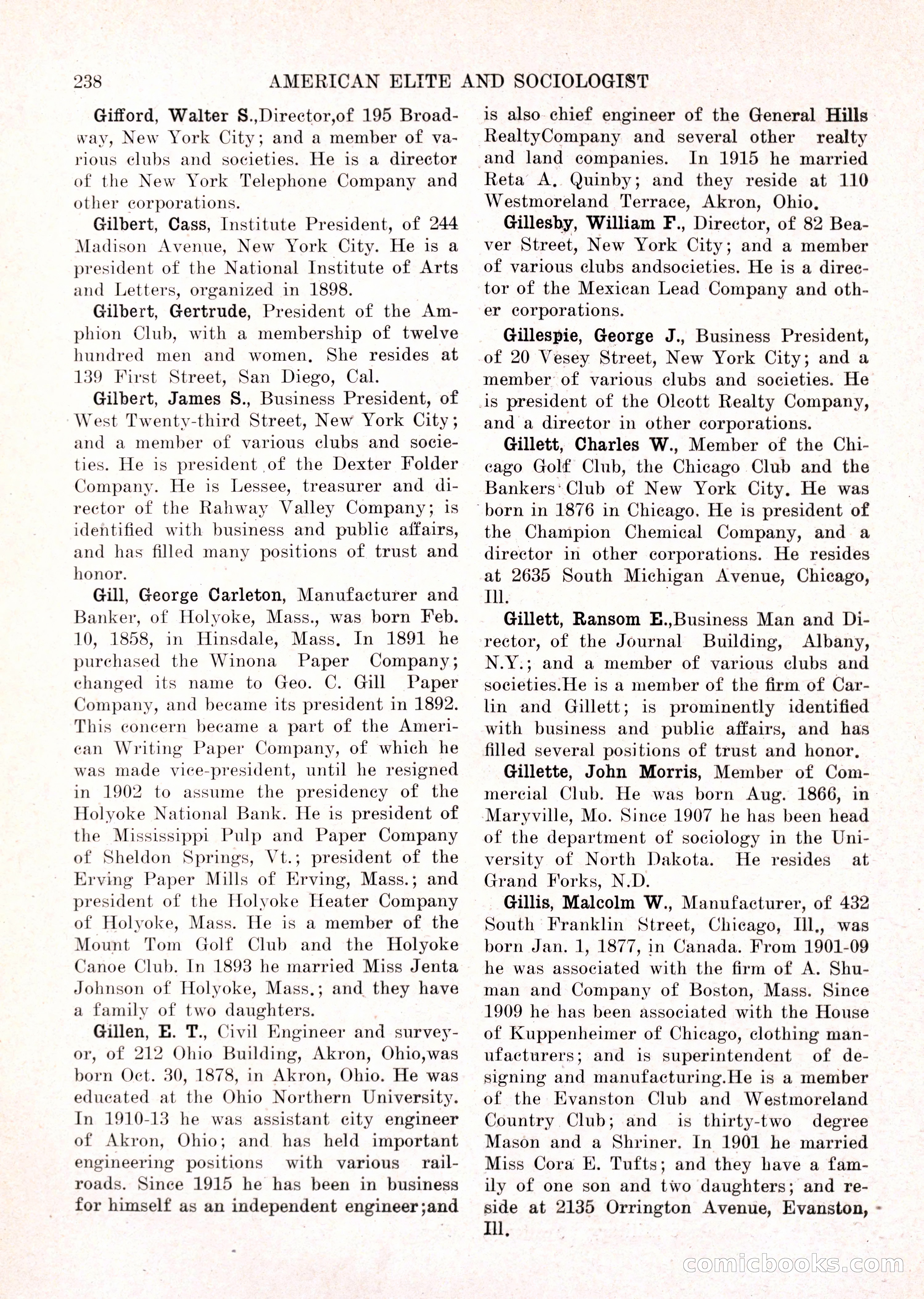 The American Elite and Sociologist Blue Book — page 222 of 396