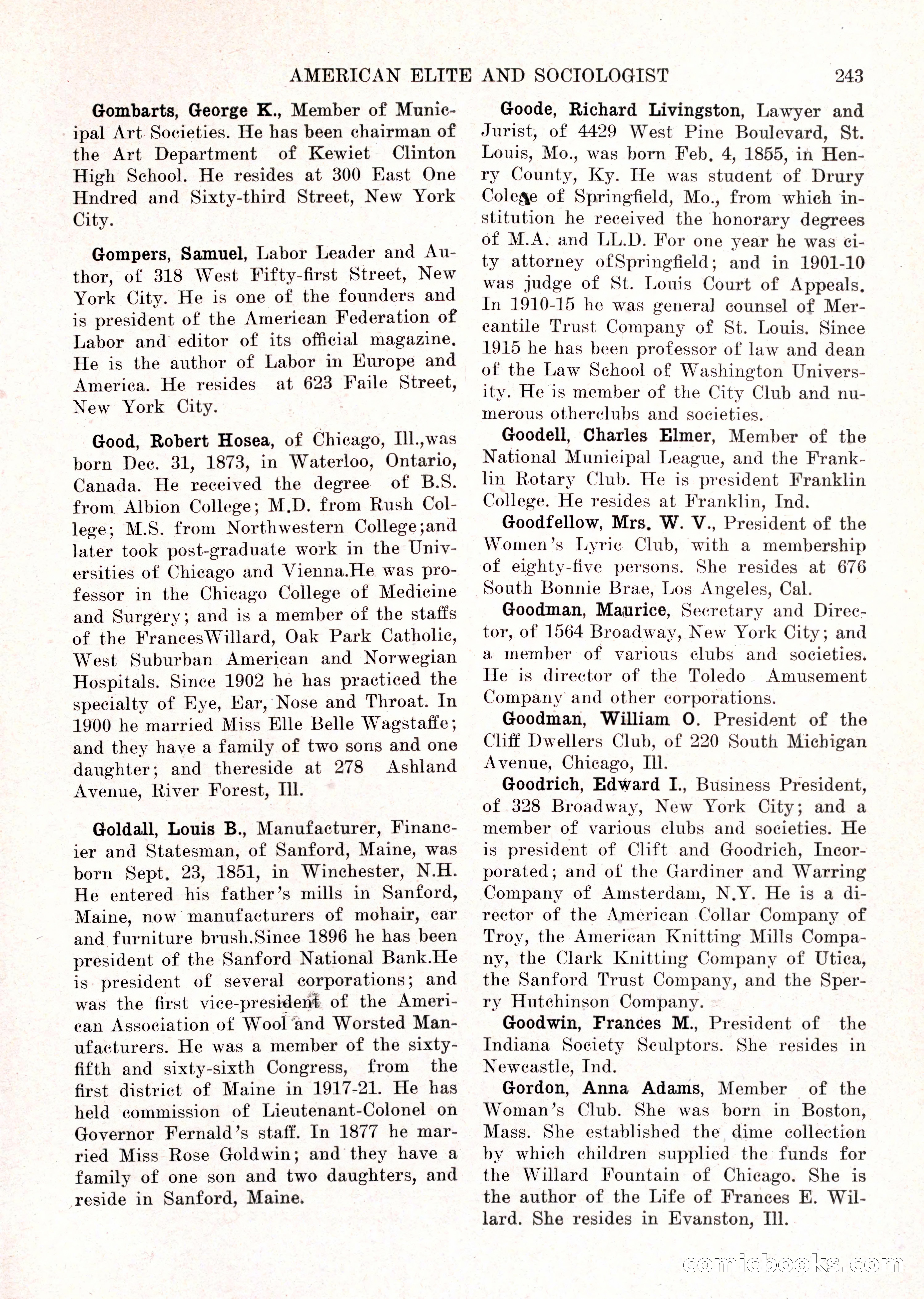 The American Elite and Sociologist Blue Book — page 227 of 396