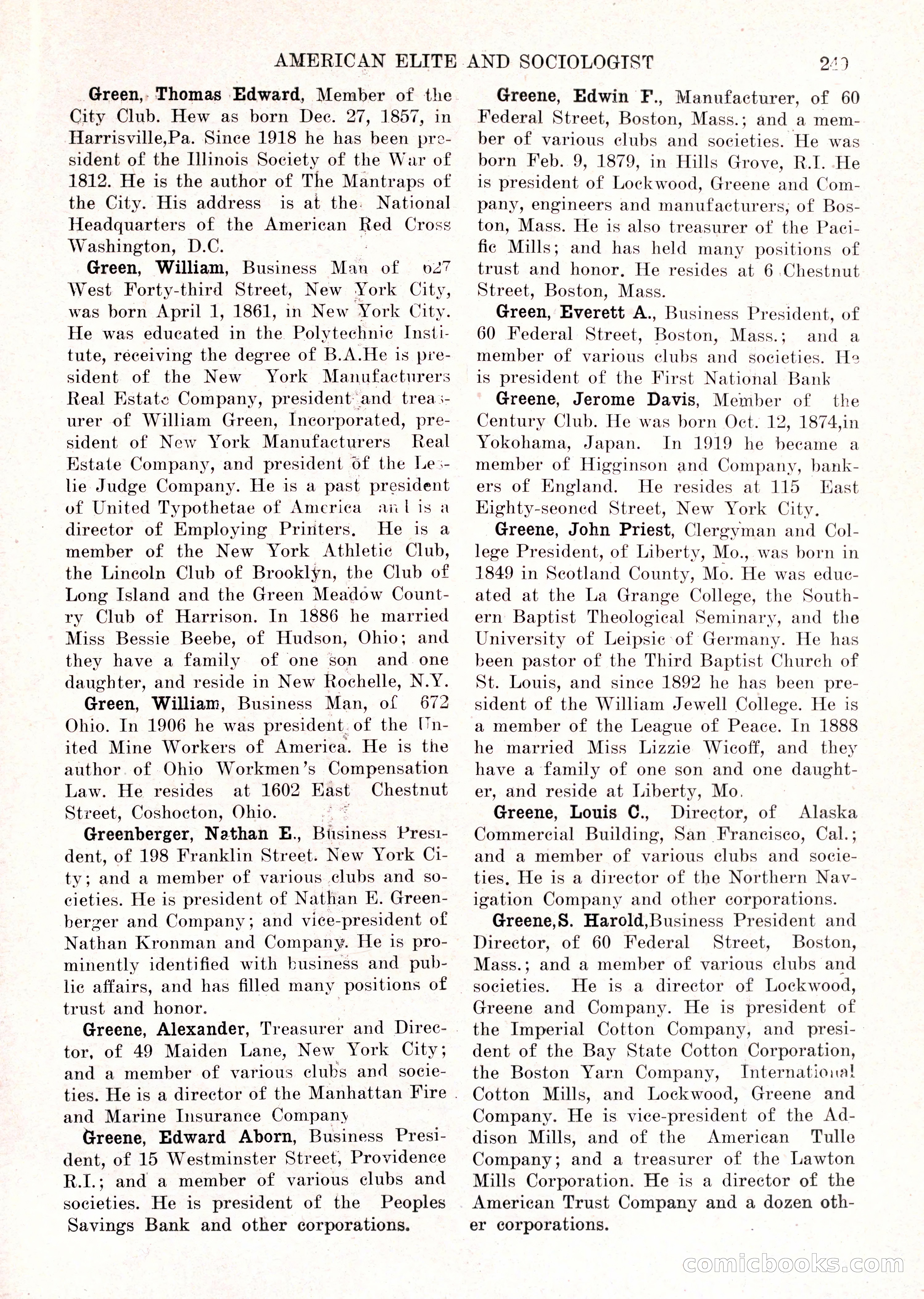The American Elite and Sociologist Blue Book — page 233 of 396