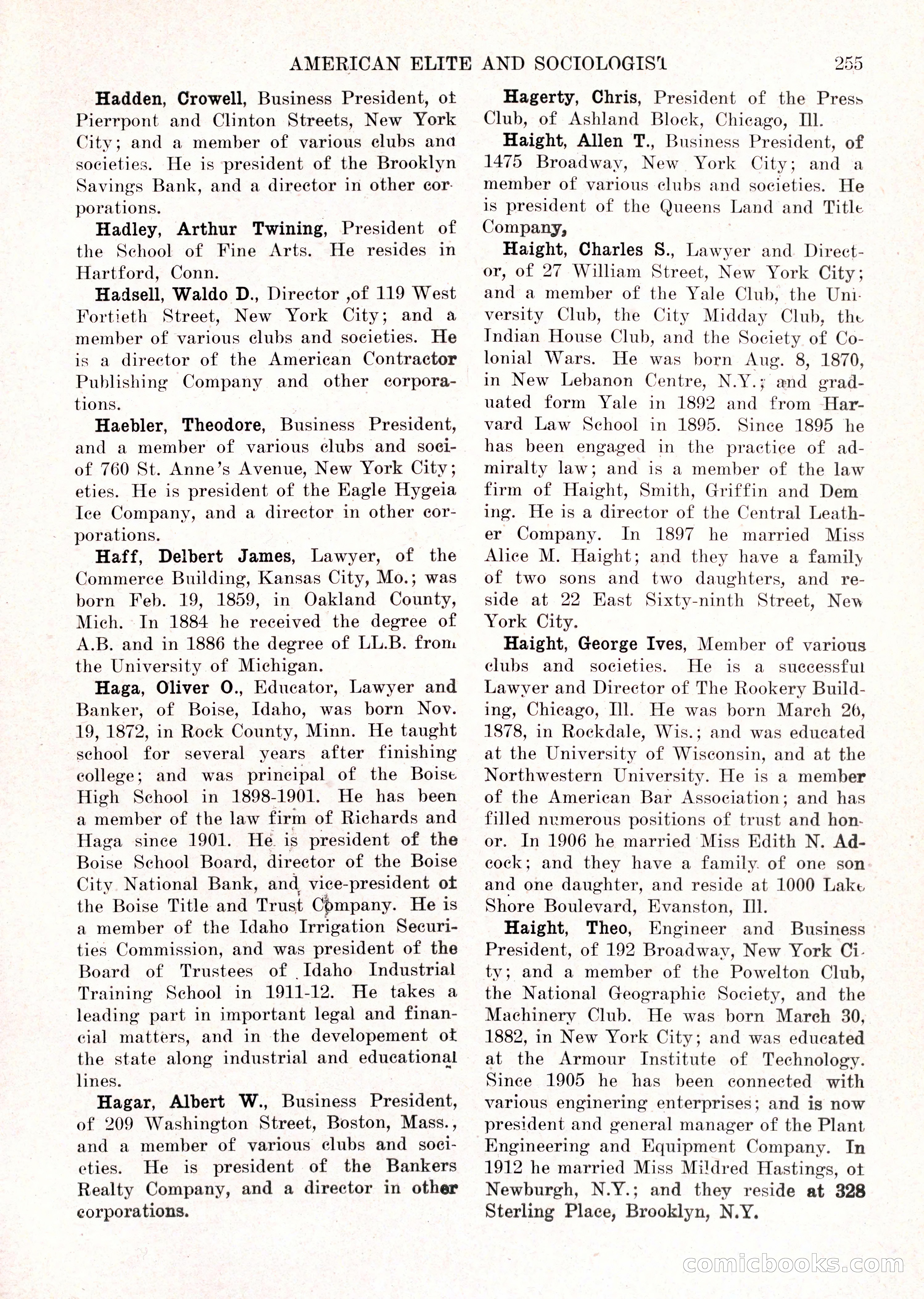 The American Elite and Sociologist Blue Book — page 239 of 396