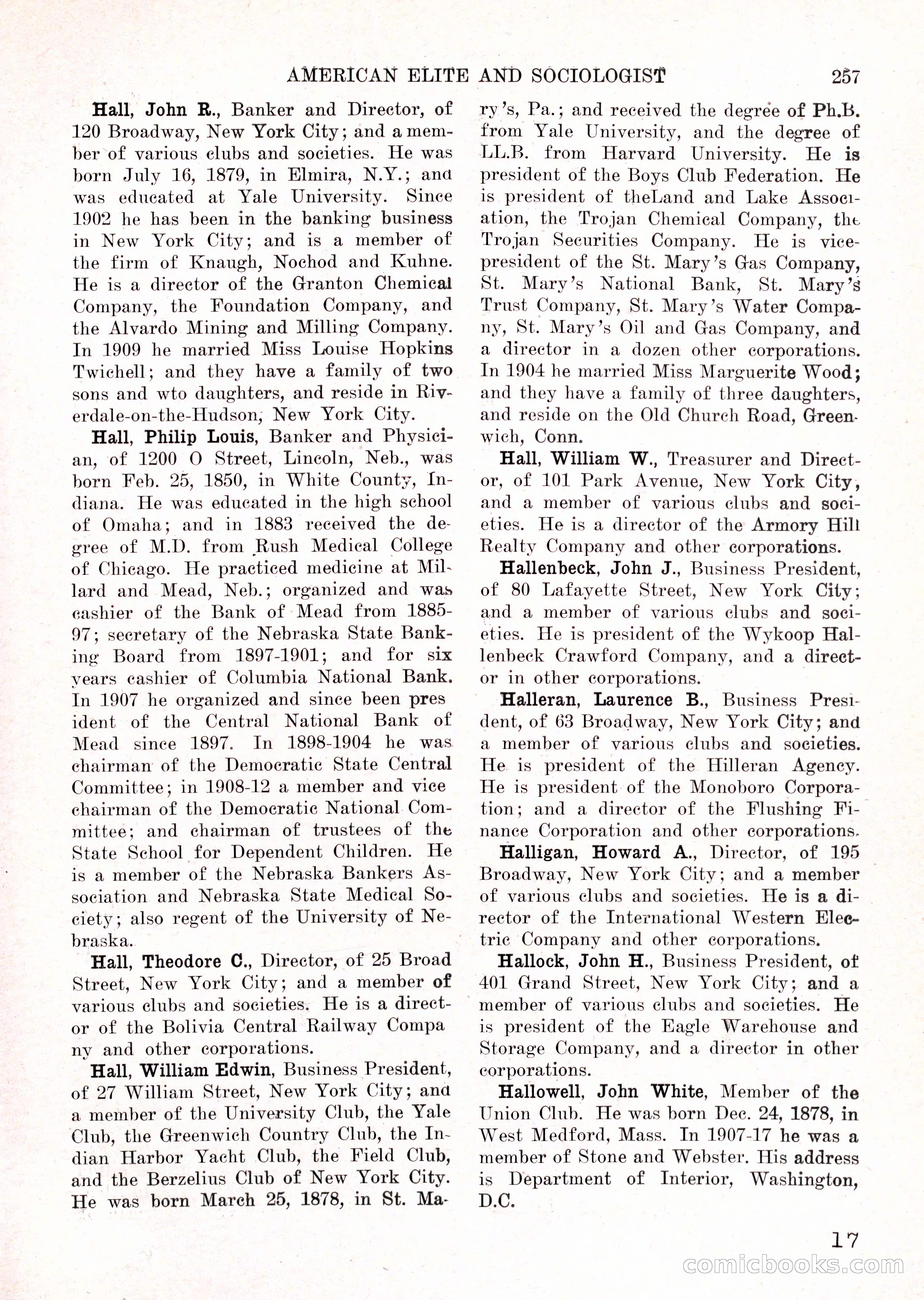 The American Elite and Sociologist Blue Book — page 241 of 396