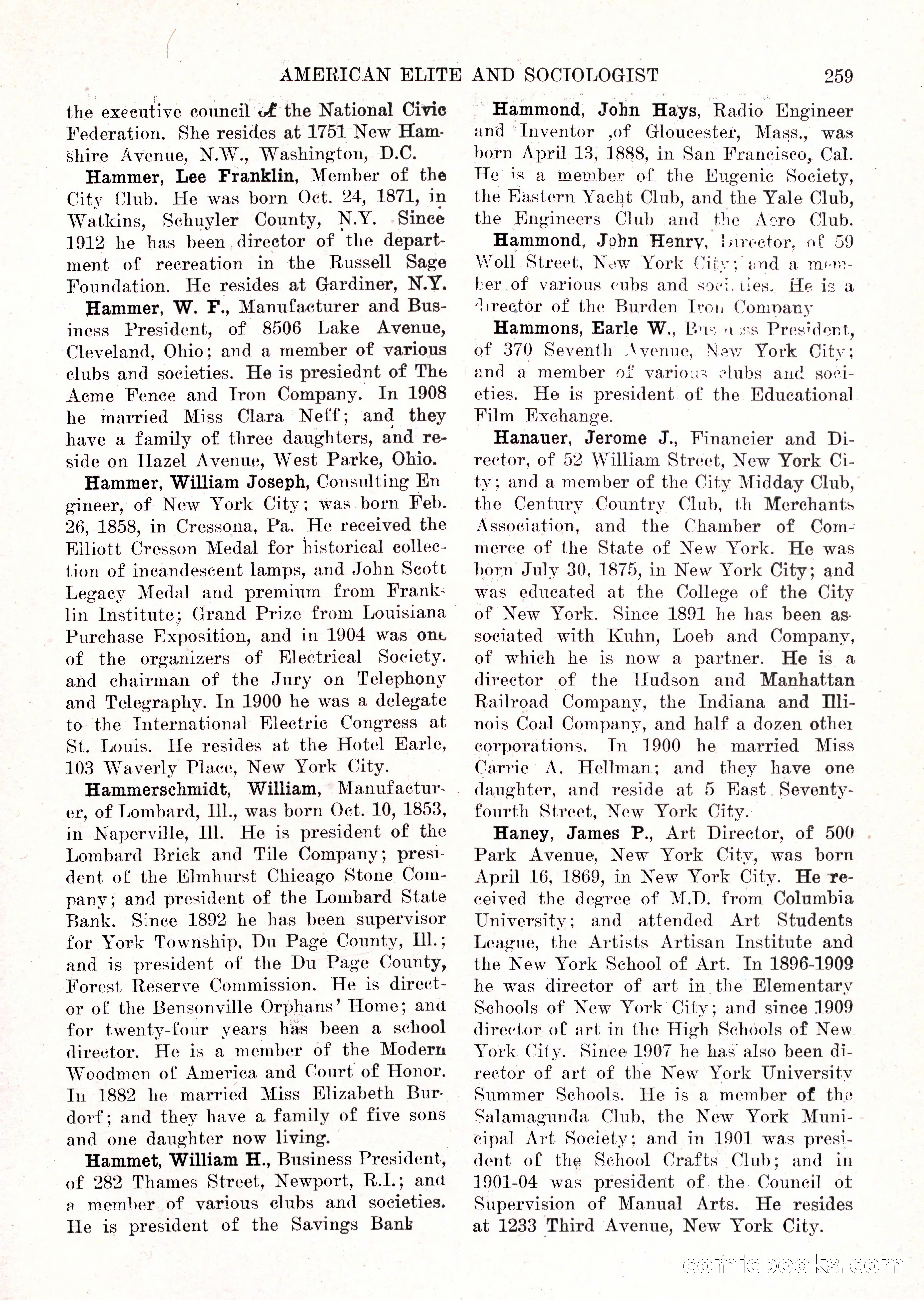 The American Elite and Sociologist Blue Book — page 243 of 396