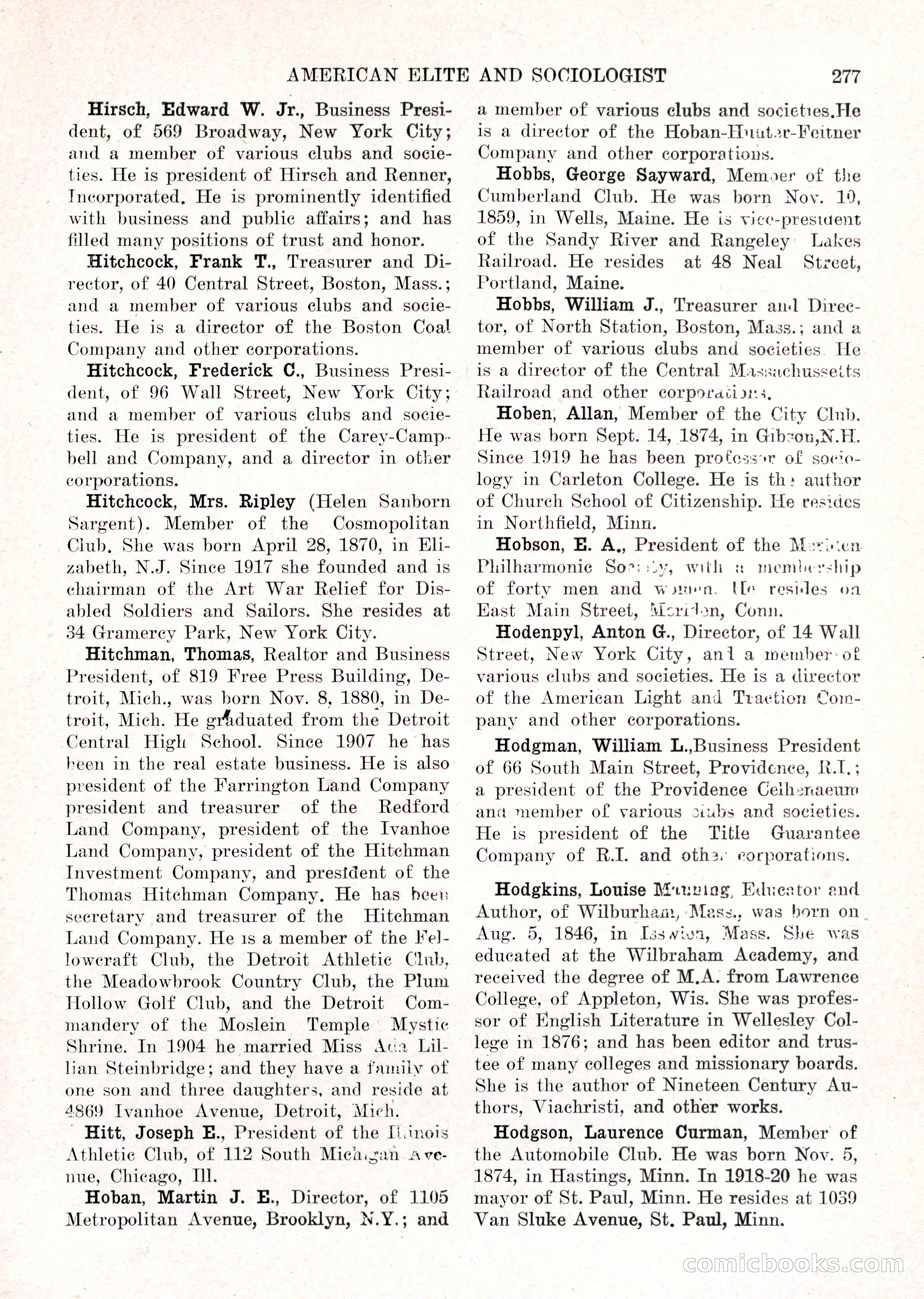 The American Elite and Sociologist Blue Book — page 261 of 396
