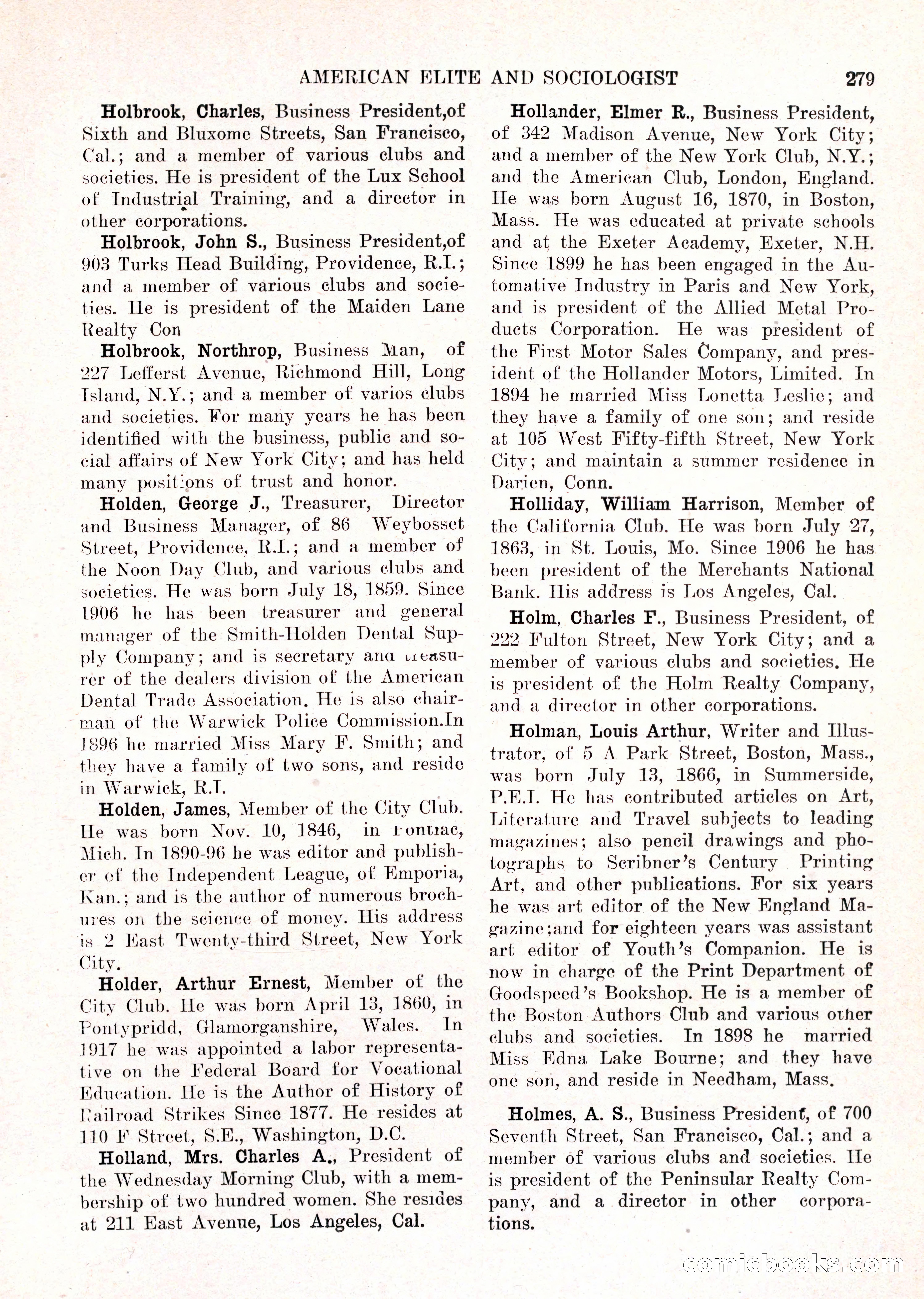 The American Elite and Sociologist Blue Book — page 263 of 396