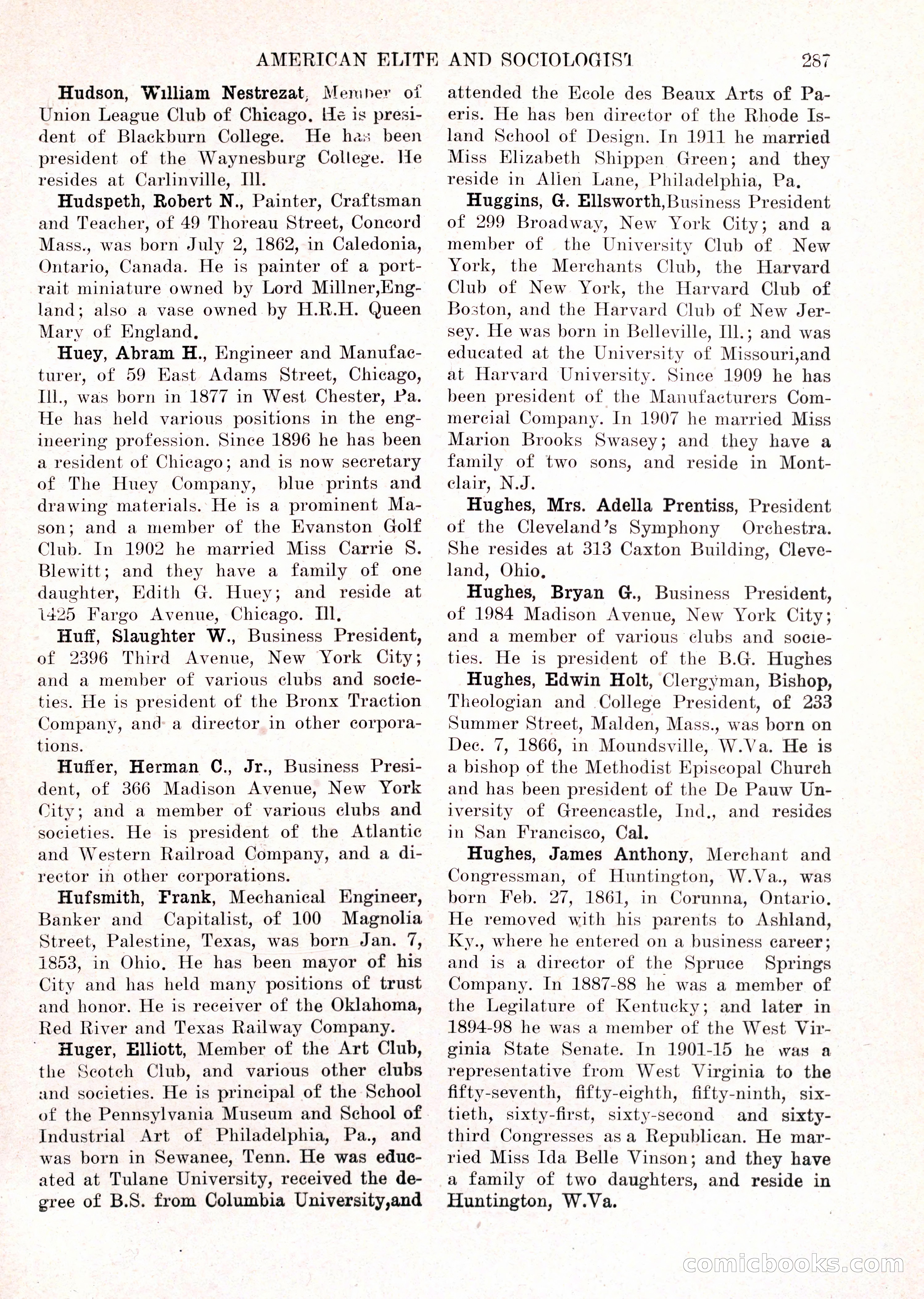 The American Elite and Sociologist Blue Book — page 271 of 396