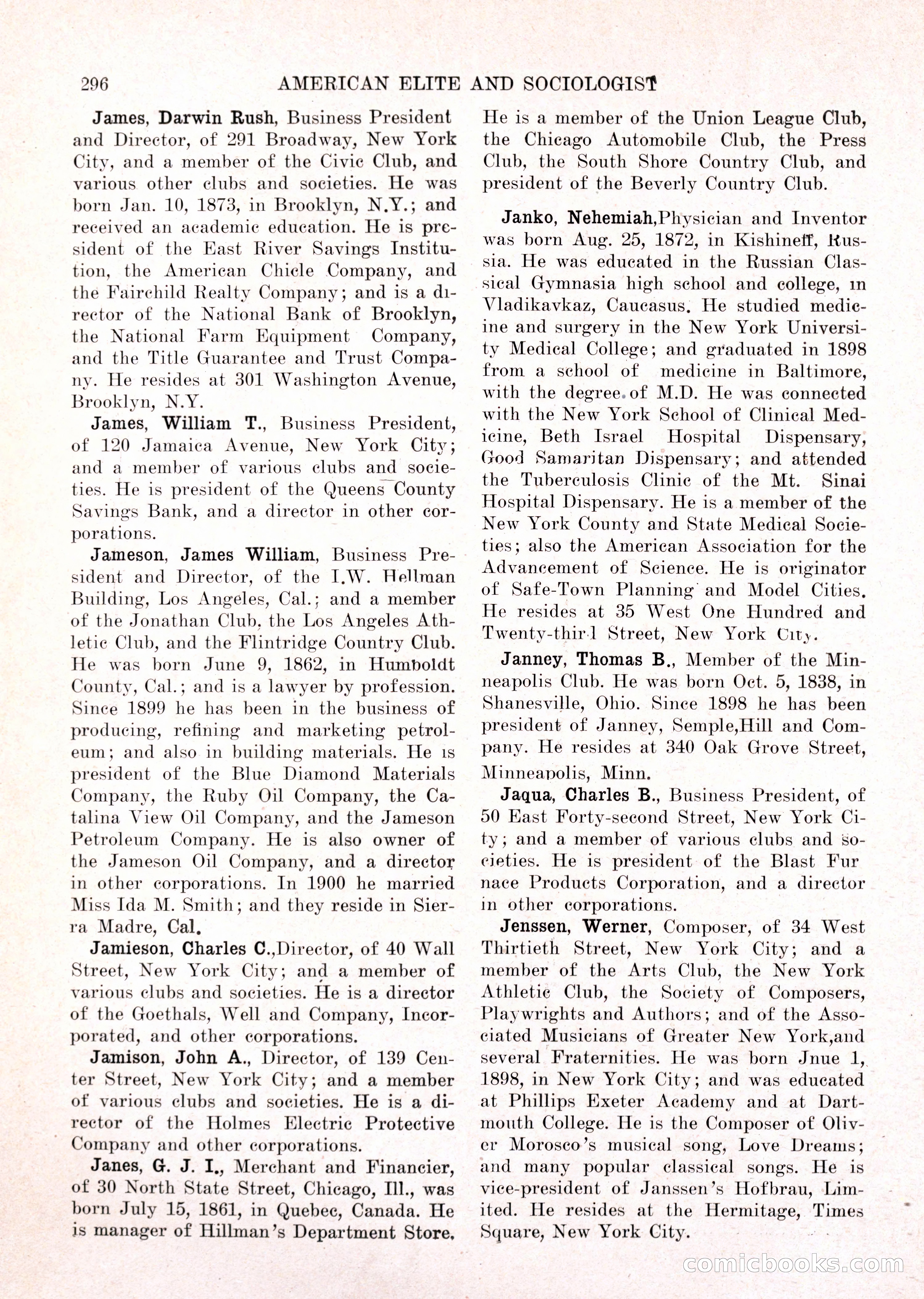 The American Elite and Sociologist Blue Book — page 280 of 396