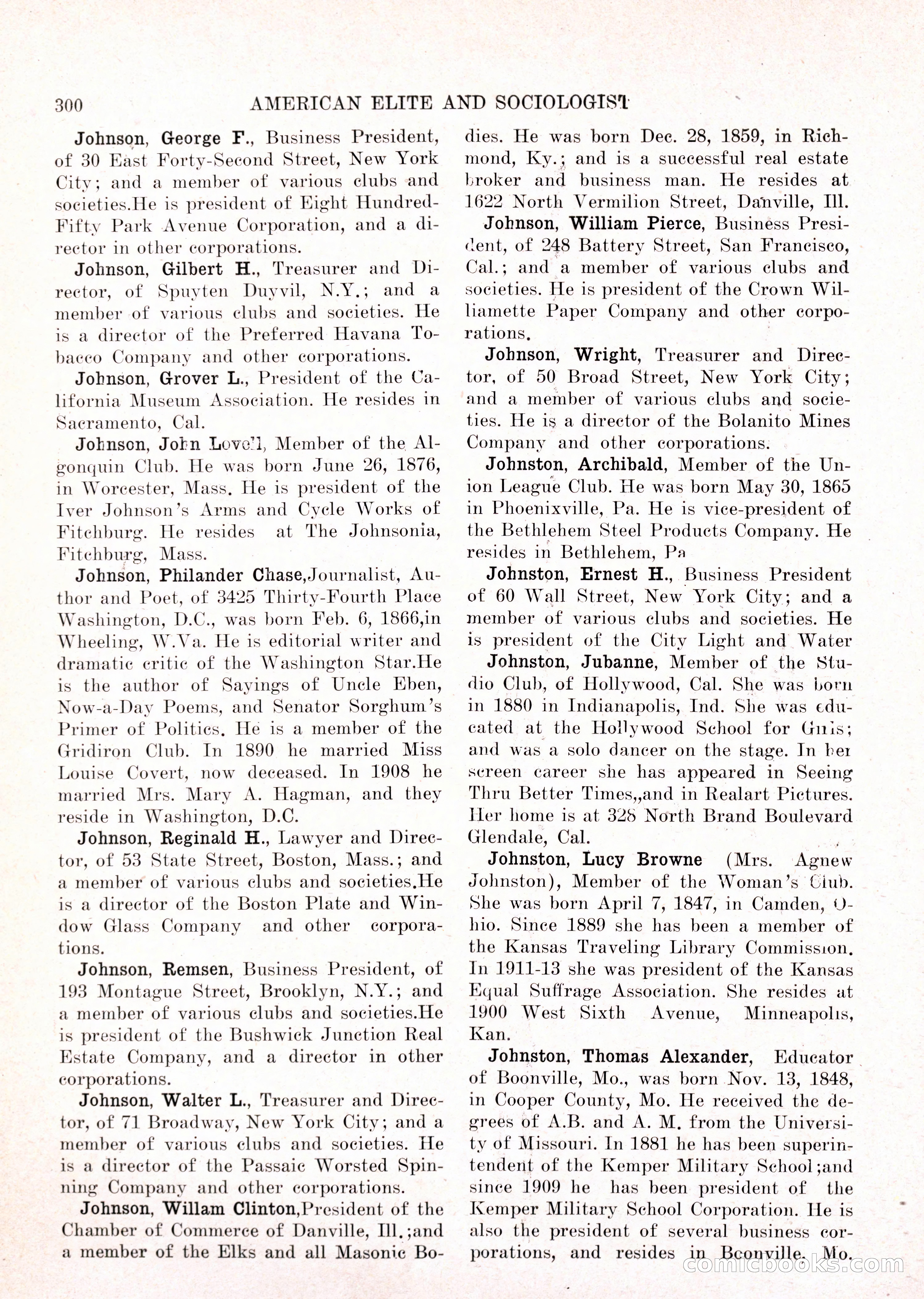The American Elite and Sociologist Blue Book — page 284 of 396