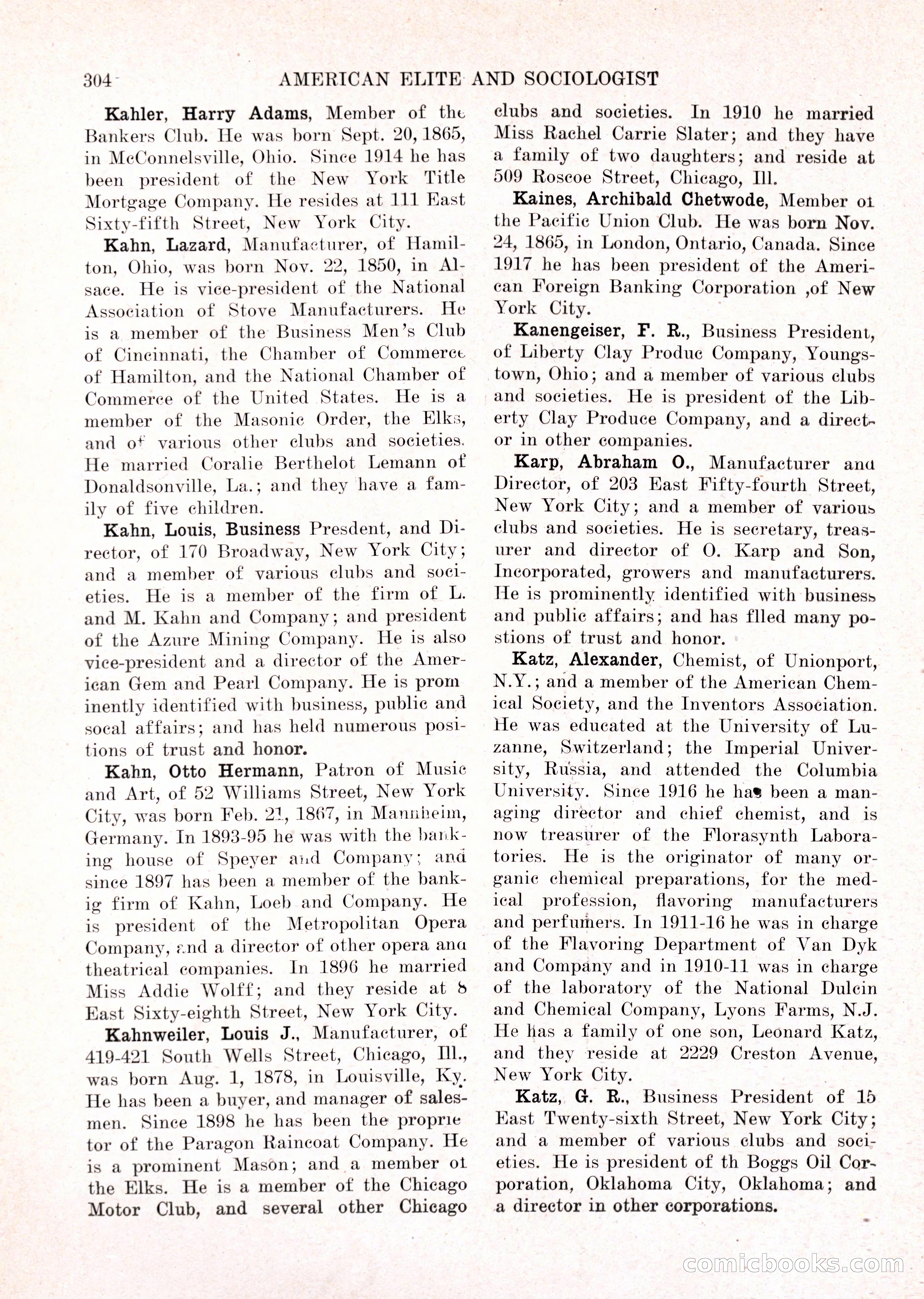 The American Elite and Sociologist Blue Book — page 288 of 396