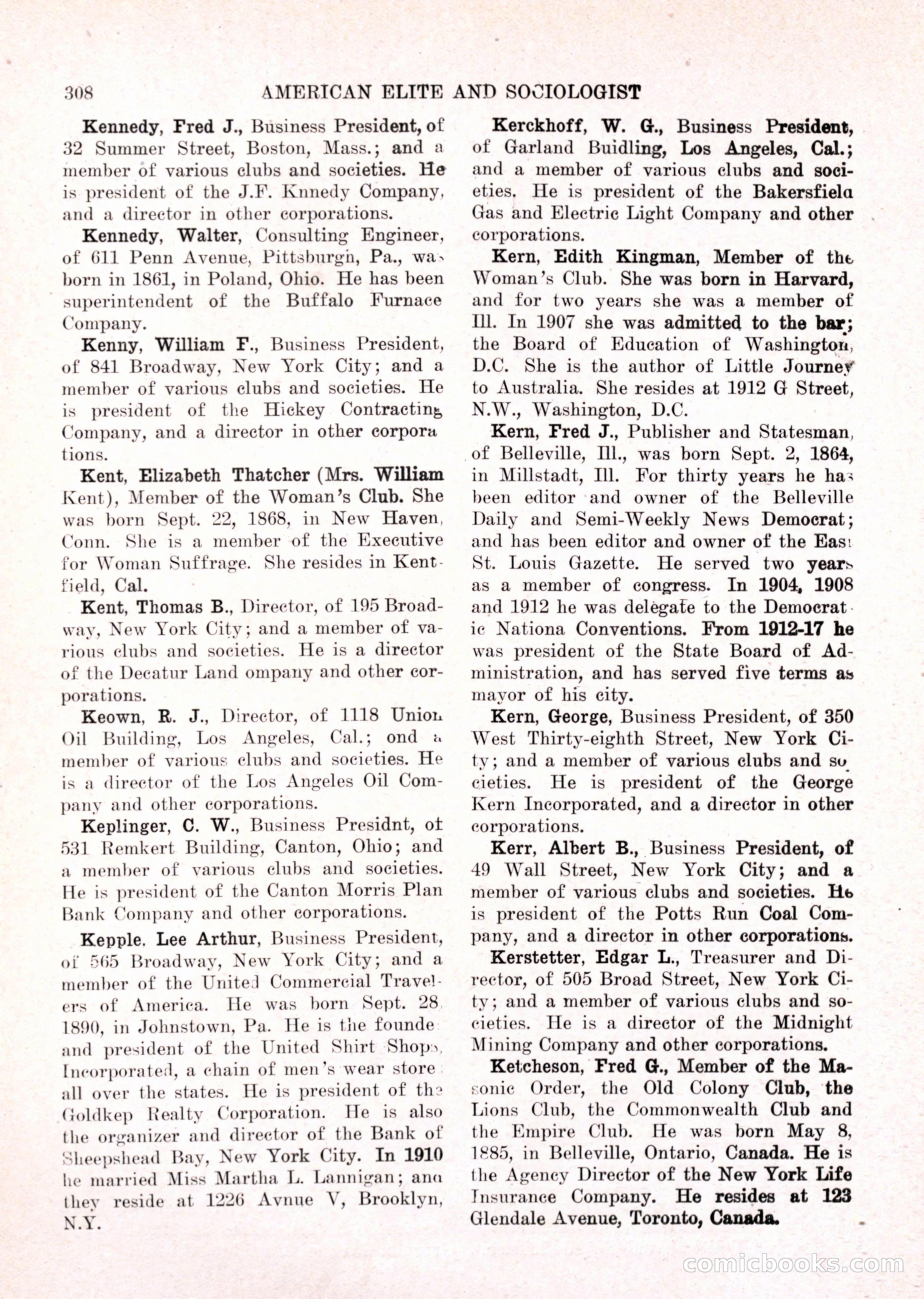 The American Elite and Sociologist Blue Book — page 292 of 396