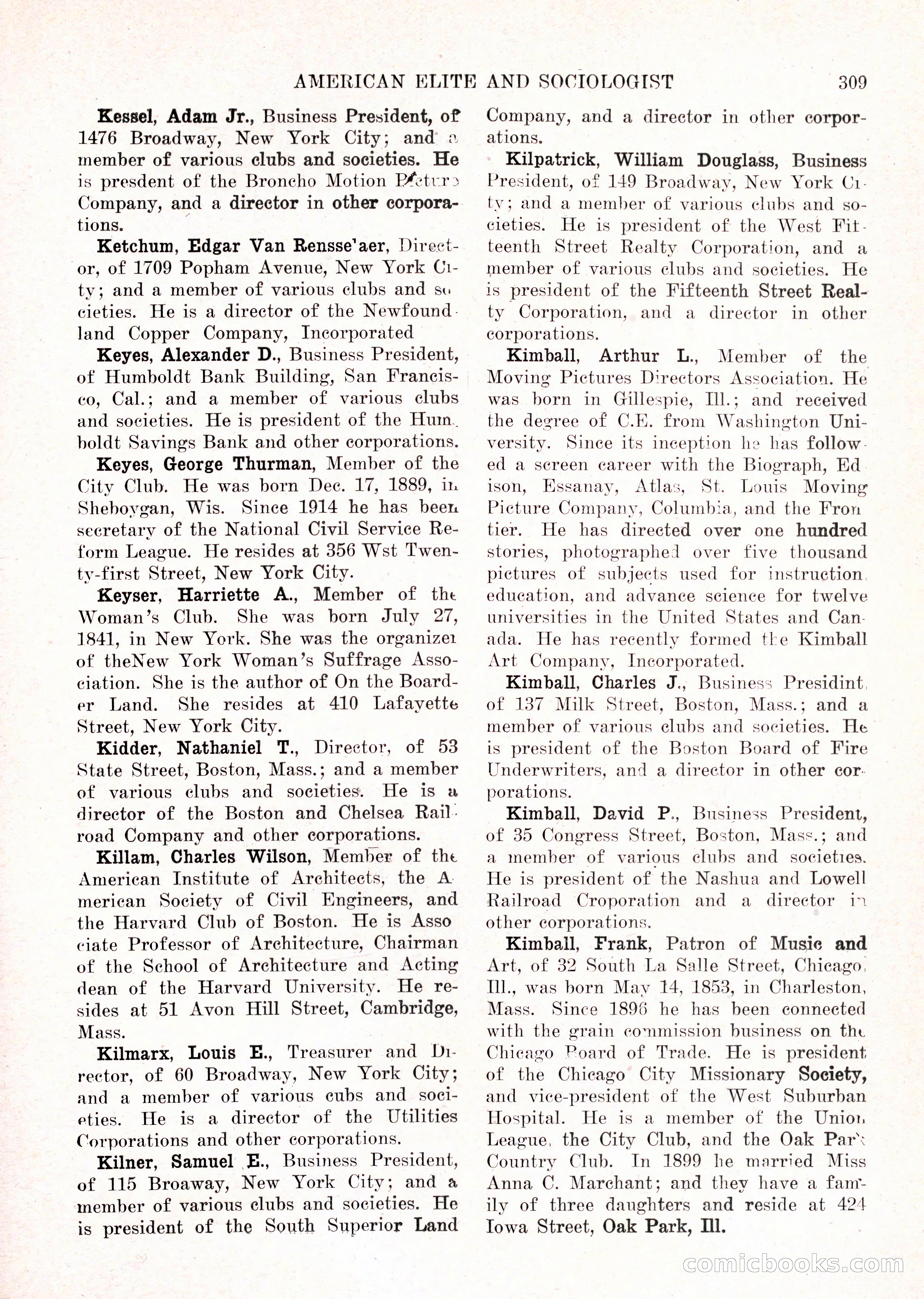 The American Elite and Sociologist Blue Book — page 293 of 396