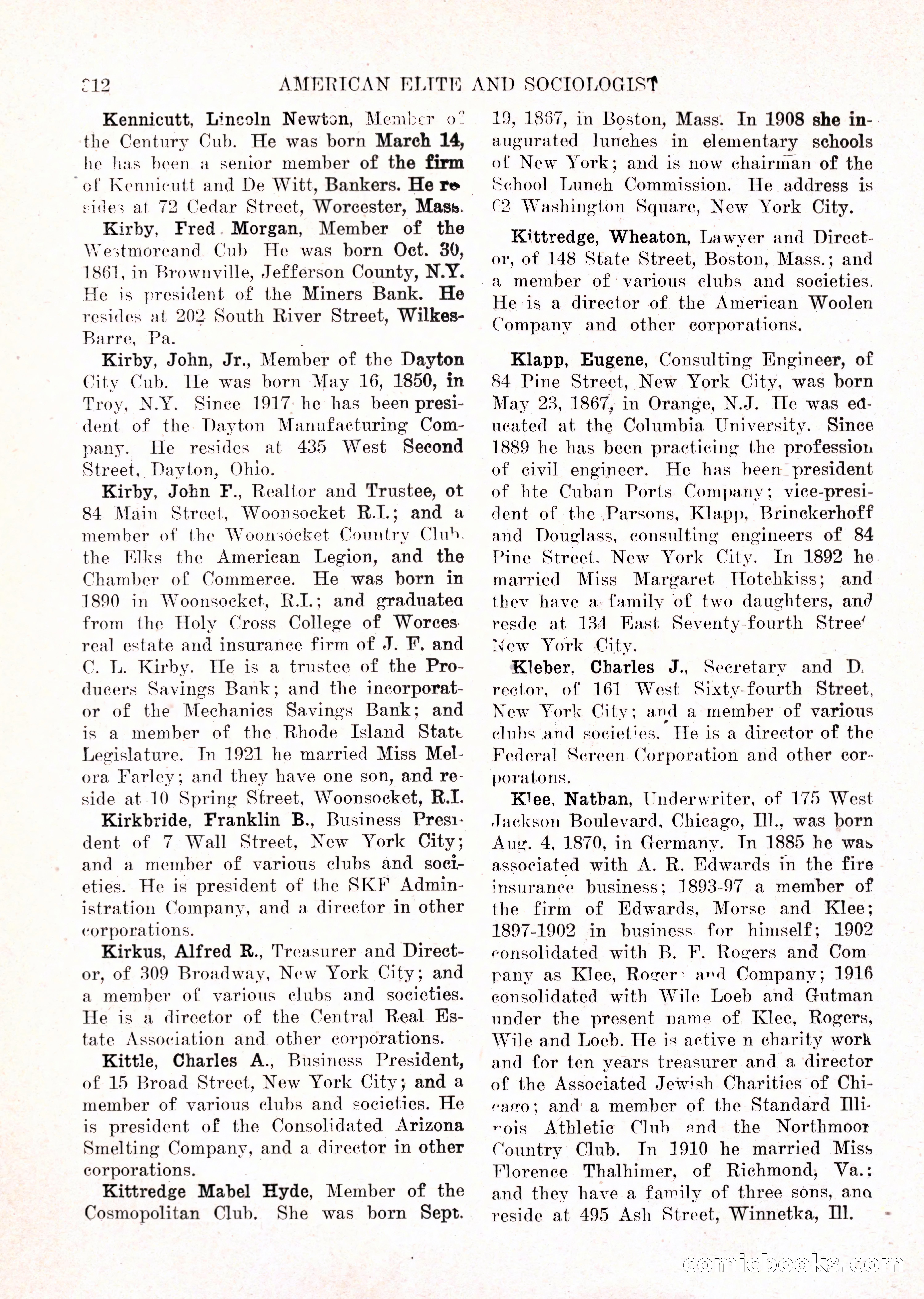 The American Elite and Sociologist Blue Book — page 296 of 396