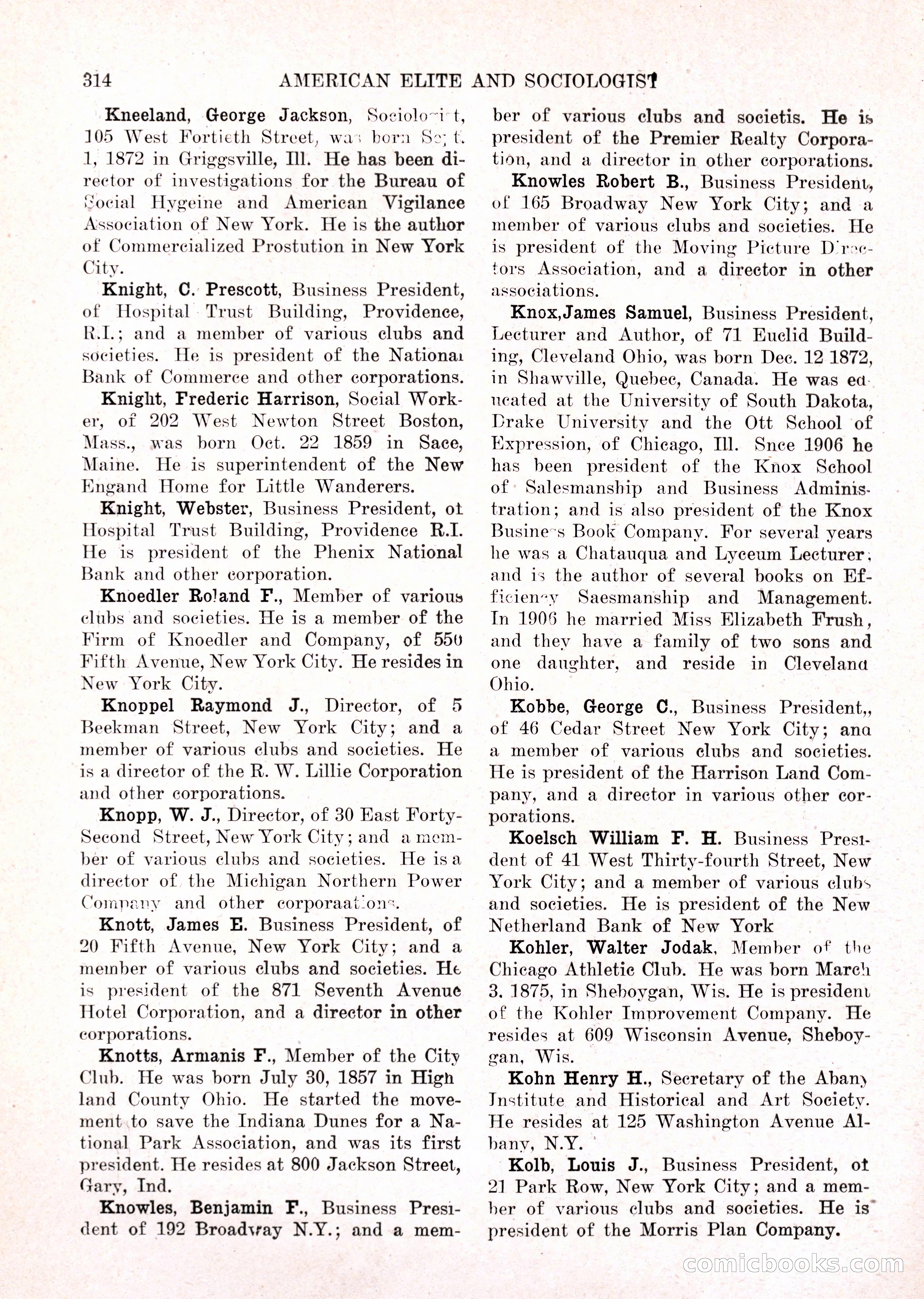 The American Elite and Sociologist Blue Book — page 298 of 396