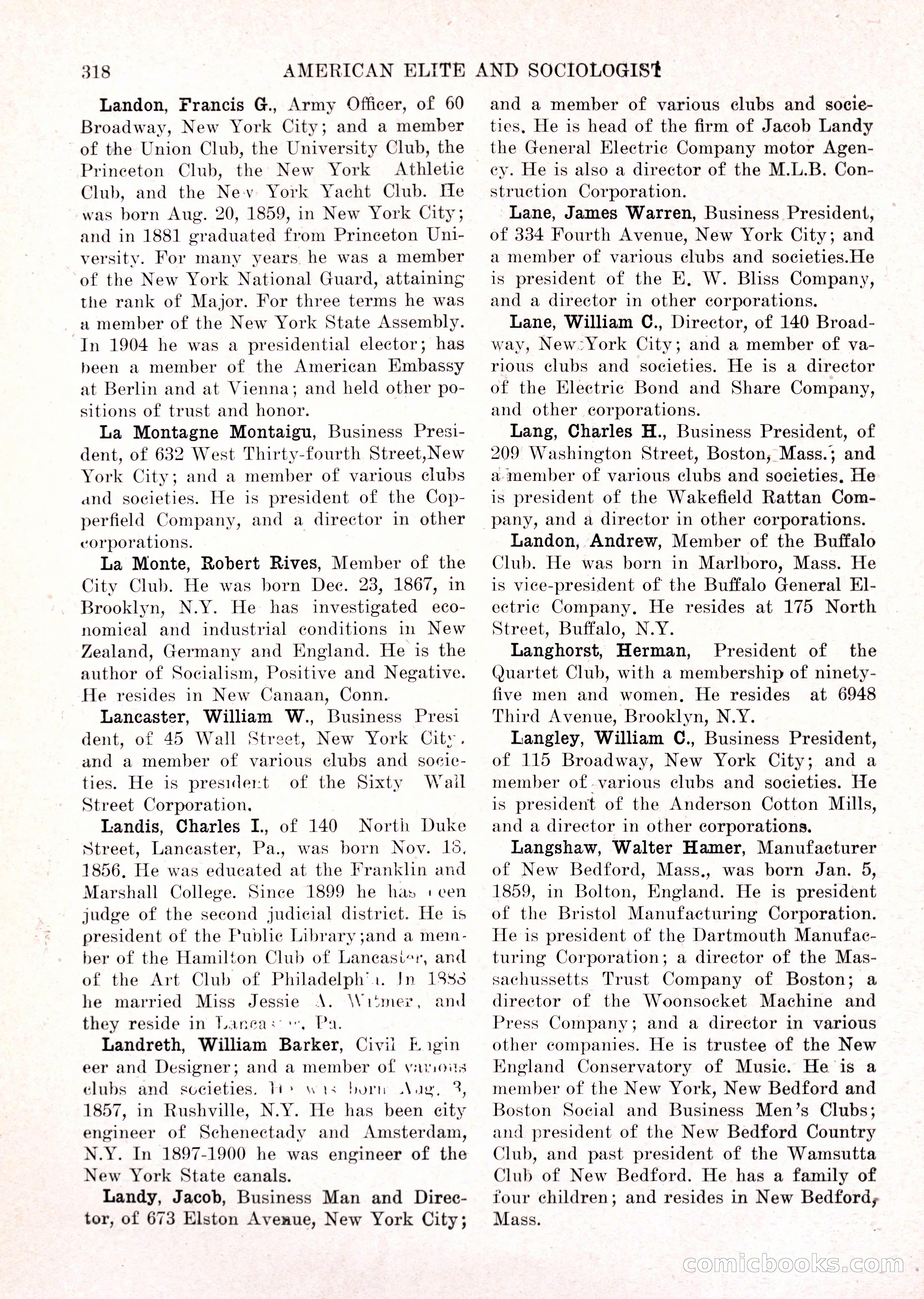 The American Elite and Sociologist Blue Book — page 302 of 396