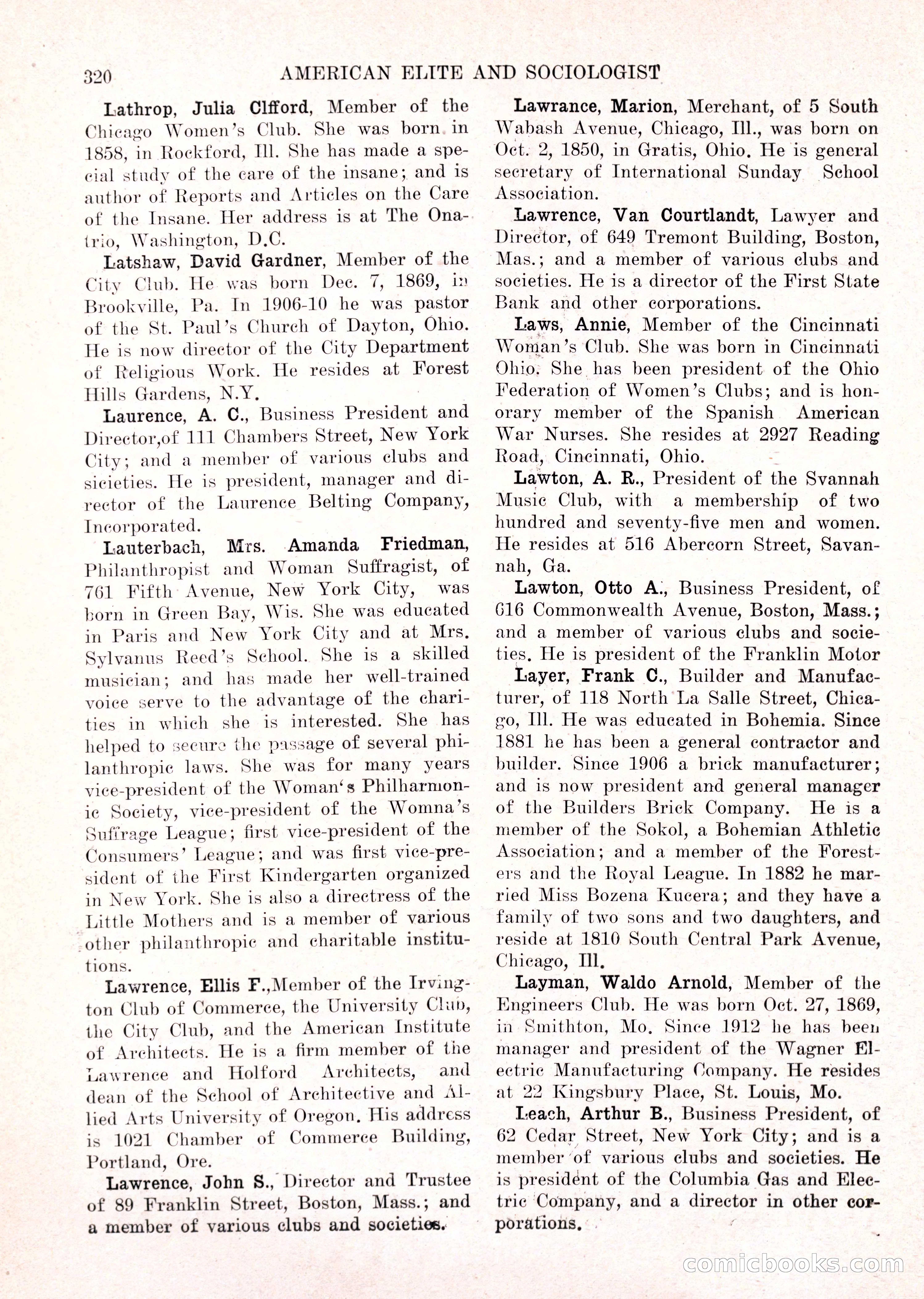 The American Elite and Sociologist Blue Book — page 304 of 396