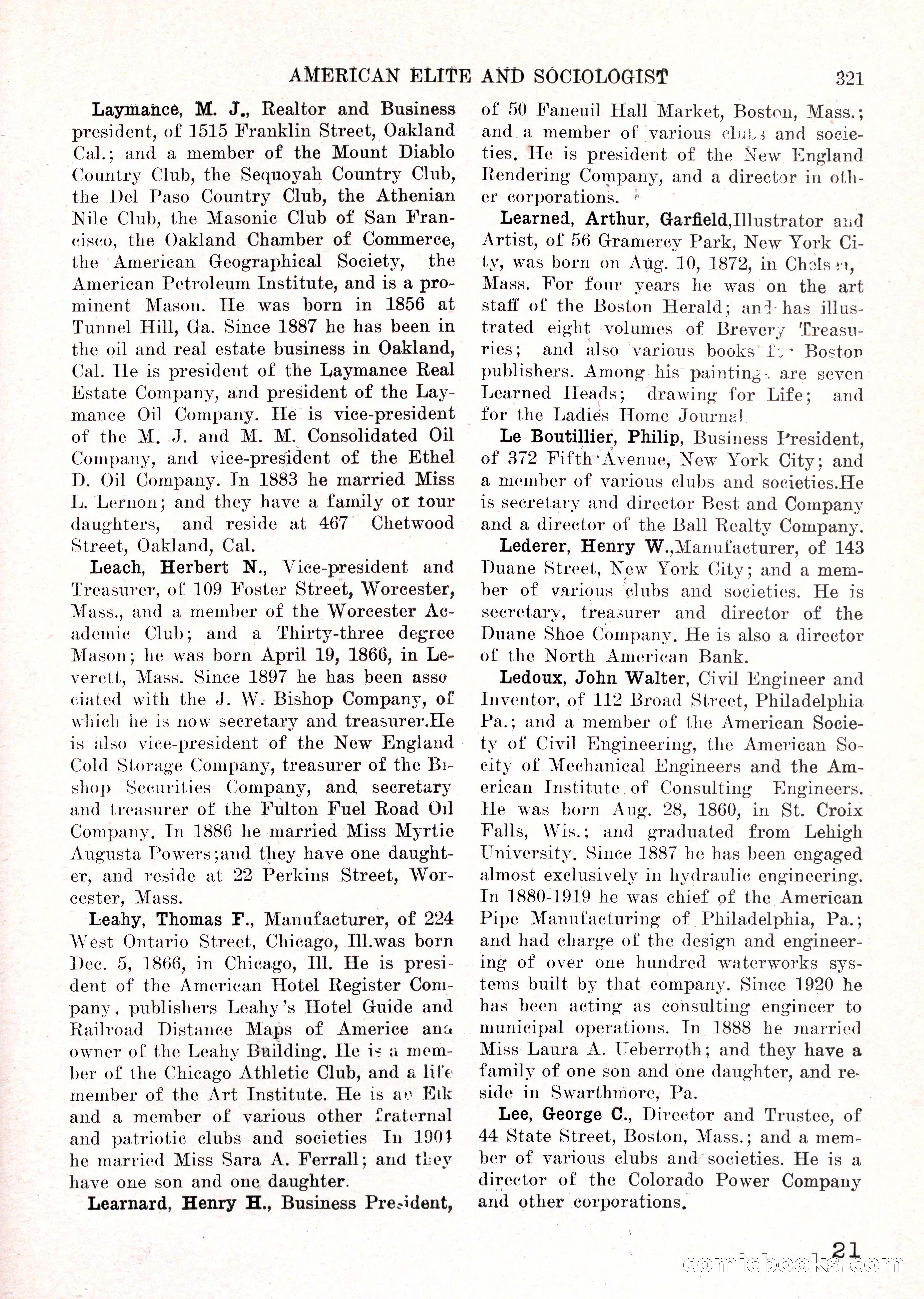 The American Elite and Sociologist Blue Book — page 305 of 396