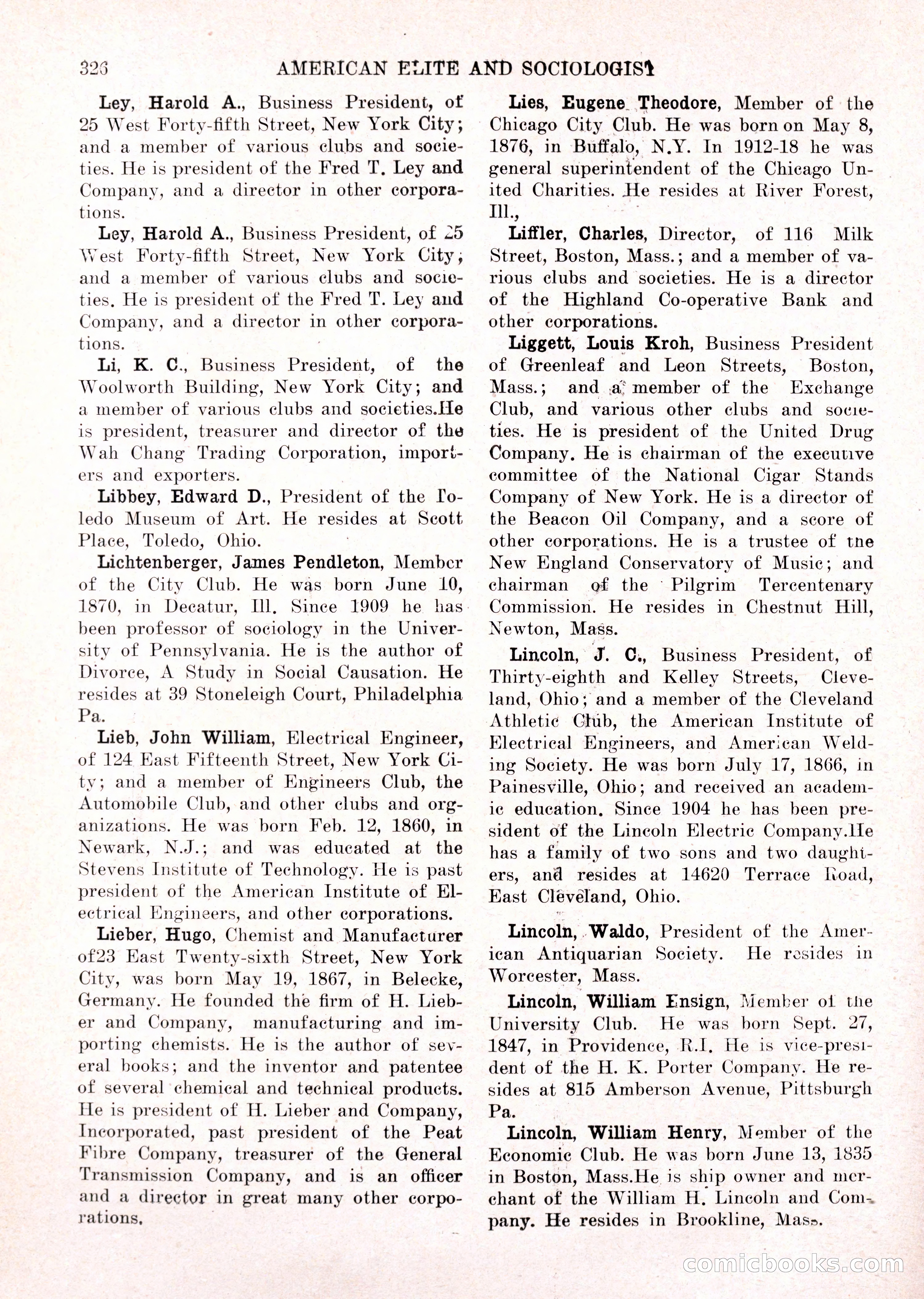 The American Elite and Sociologist Blue Book — page 310 of 396