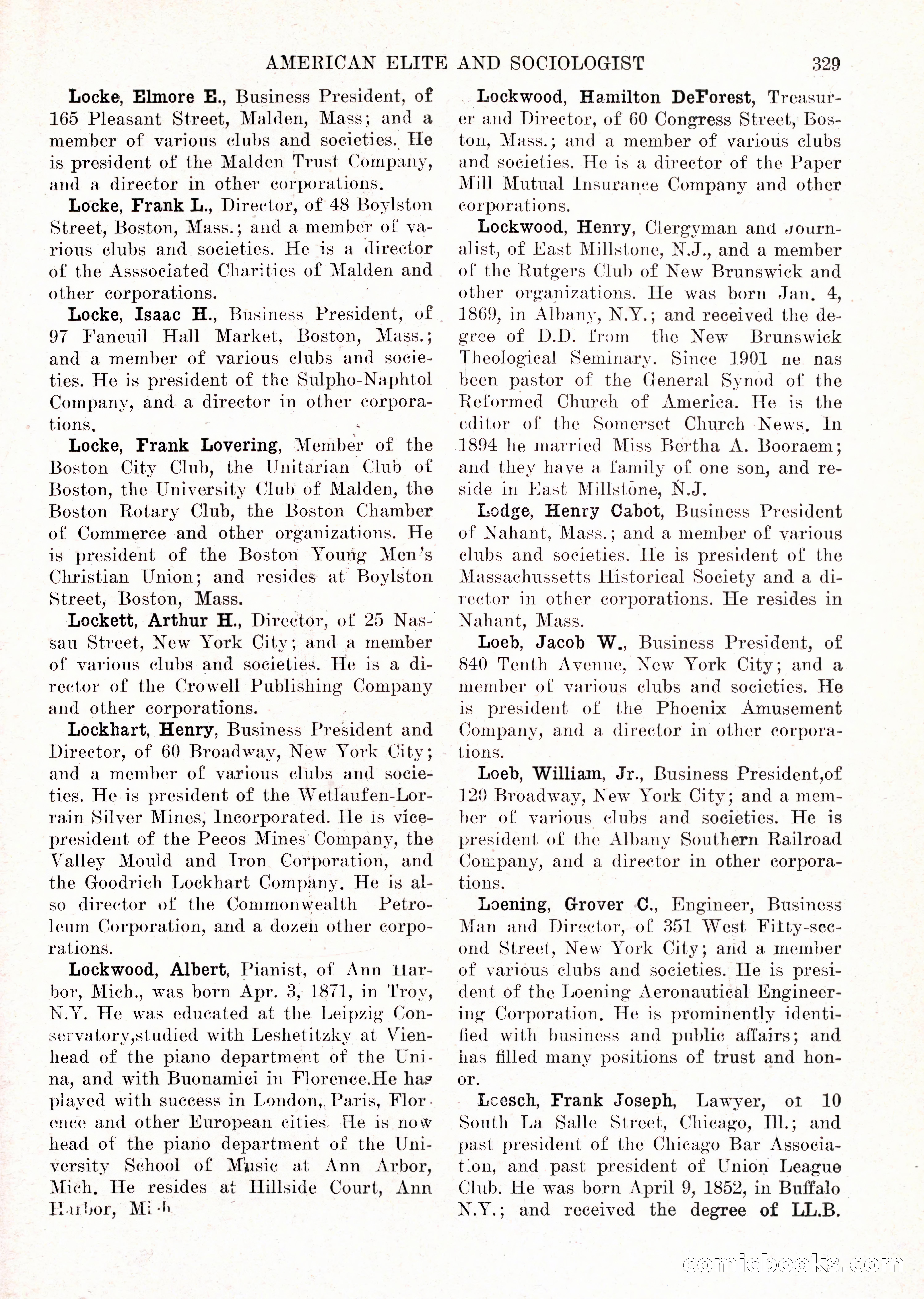 The American Elite and Sociologist Blue Book — page 313 of 396