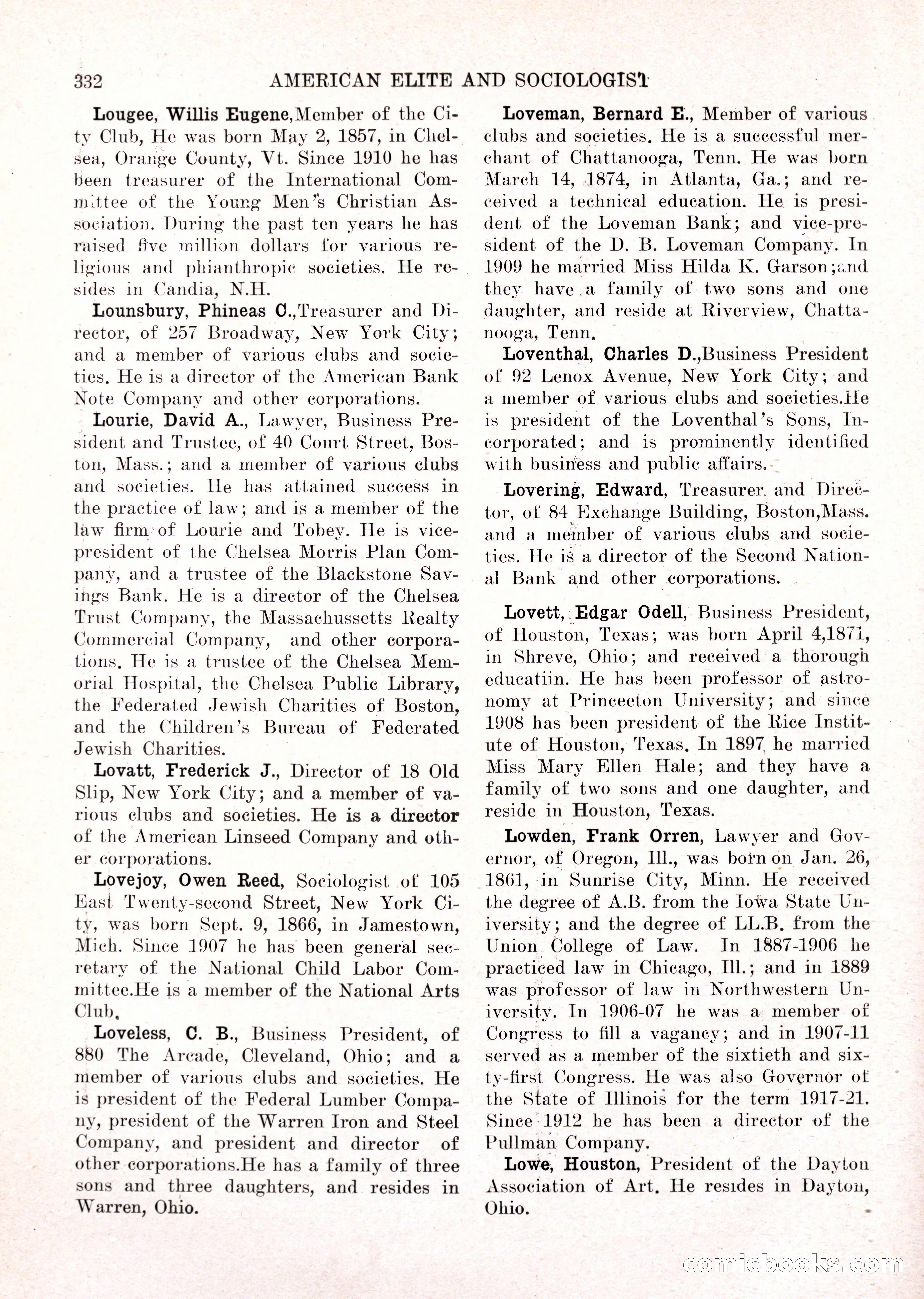 The American Elite and Sociologist Blue Book — page 316 of 396