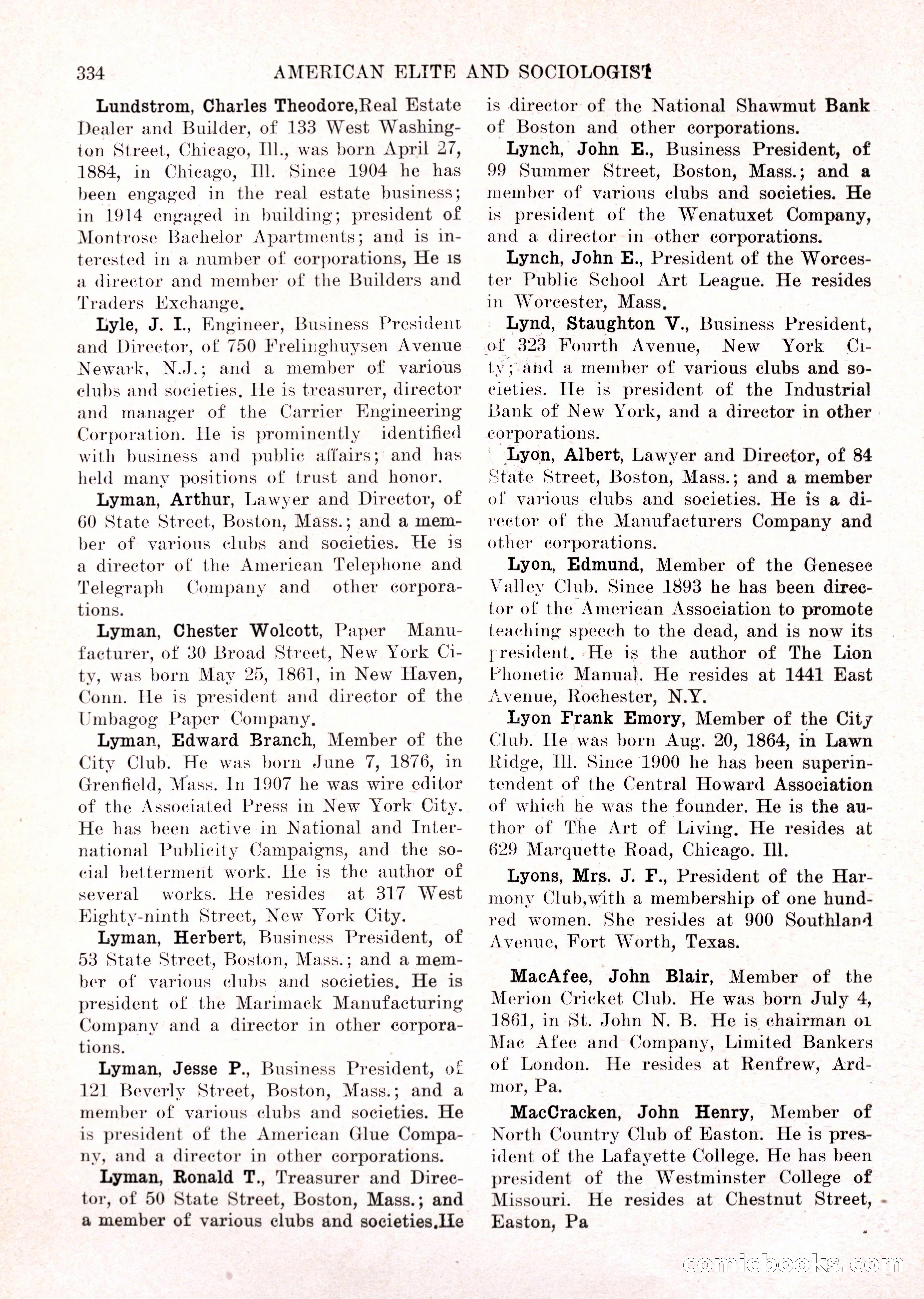 The American Elite and Sociologist Blue Book — page 318 of 396