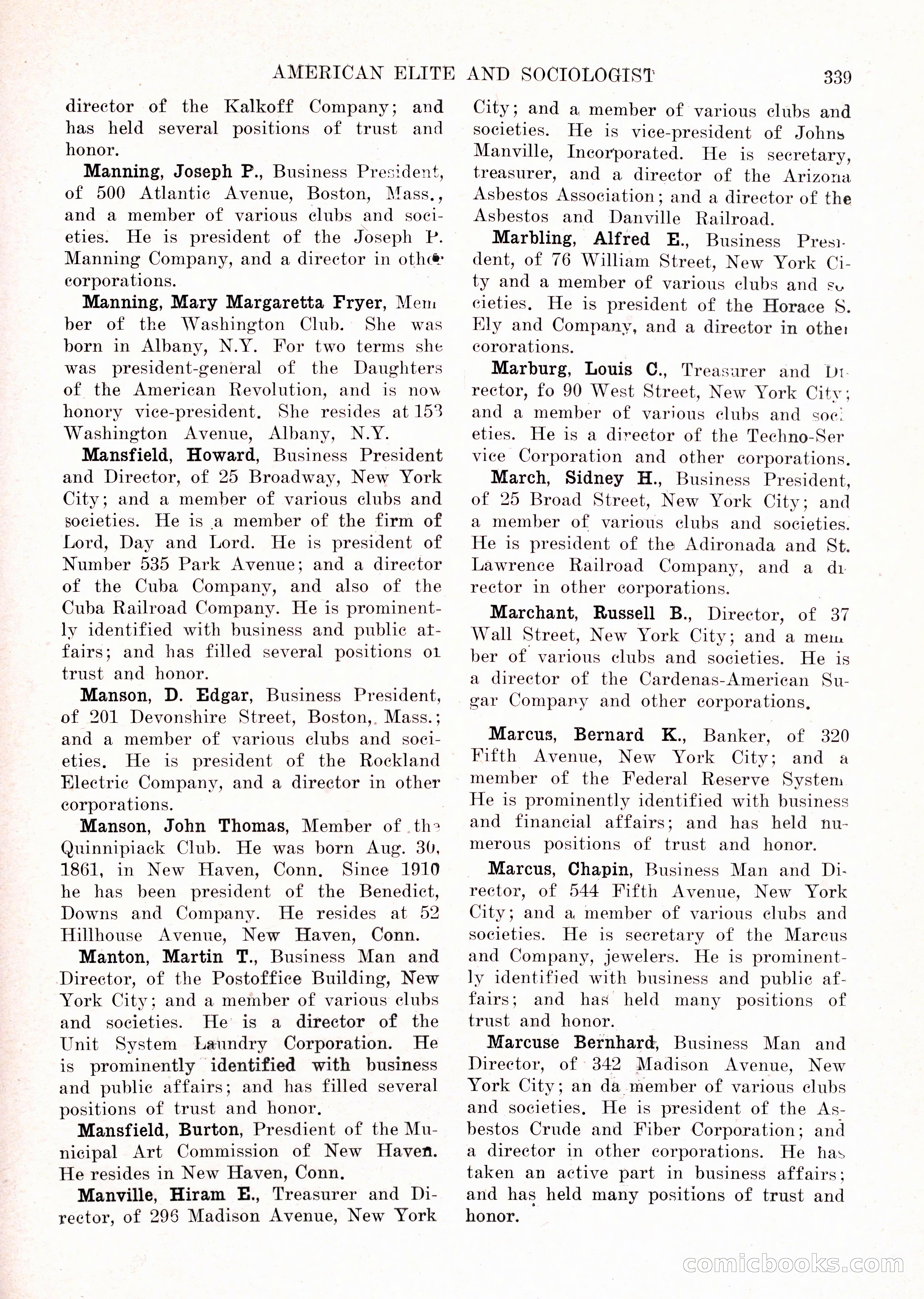 The American Elite and Sociologist Blue Book — page 323 of 396