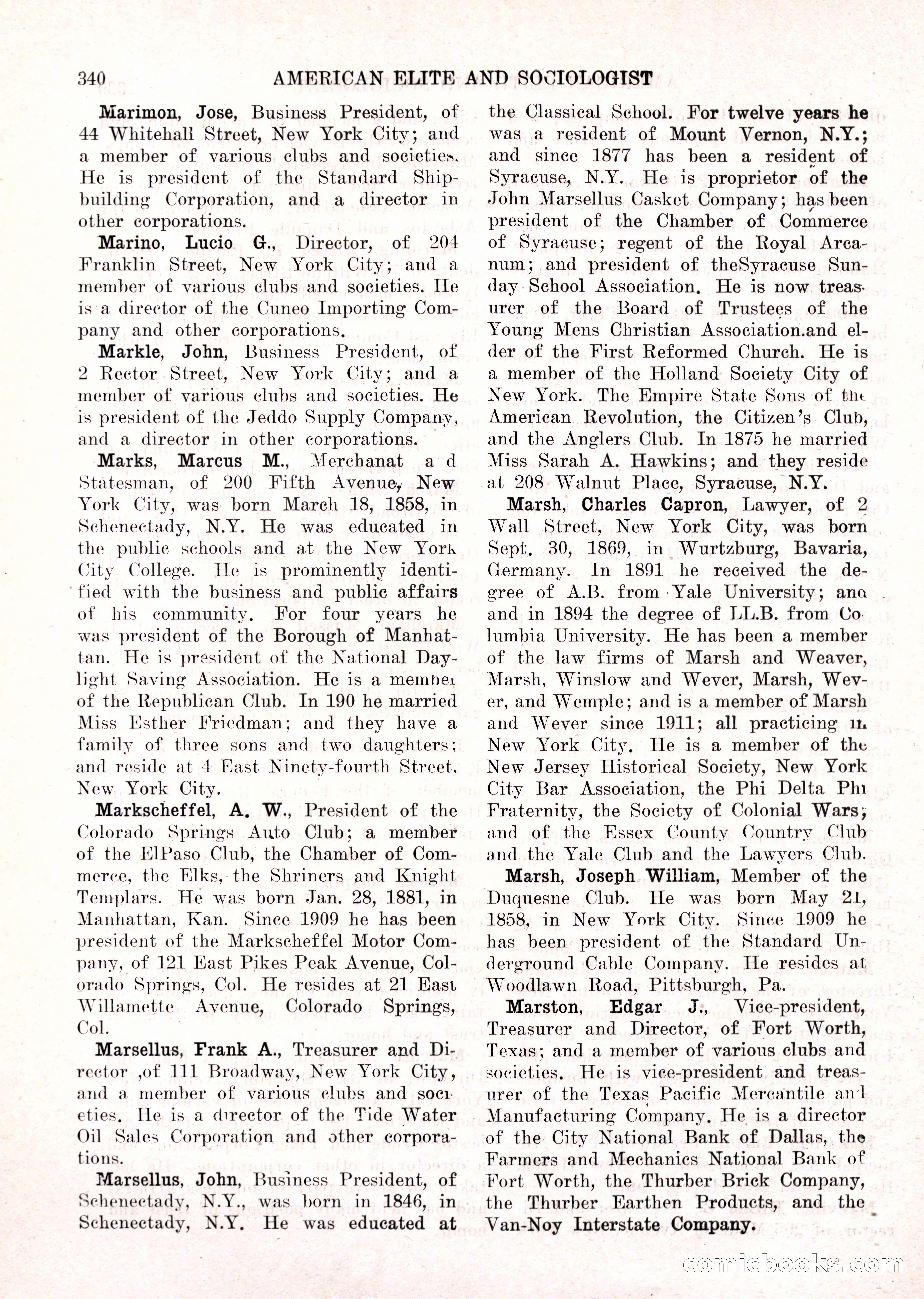 The American Elite and Sociologist Blue Book — page 324 of 396