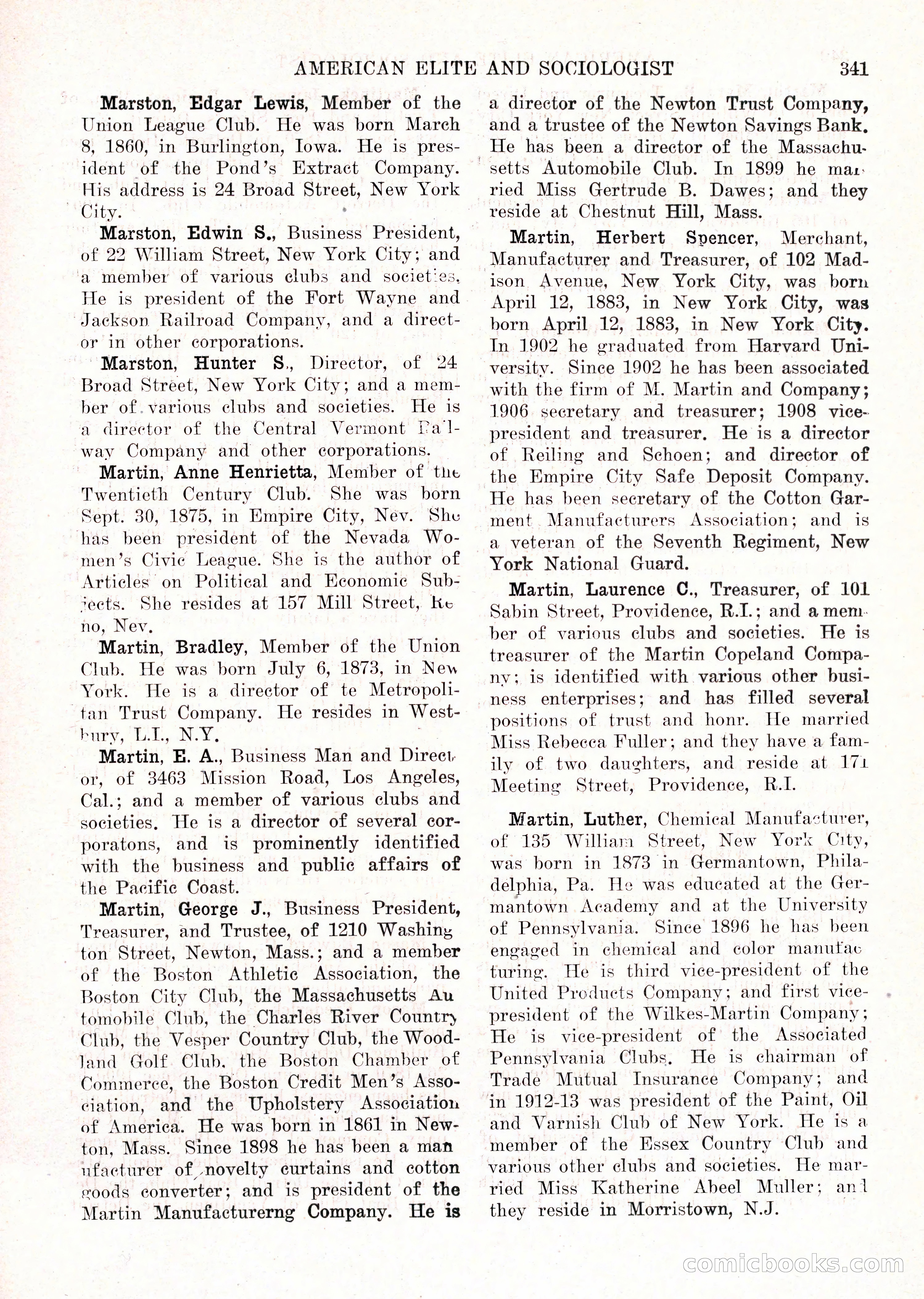 The American Elite and Sociologist Blue Book — page 325 of 396