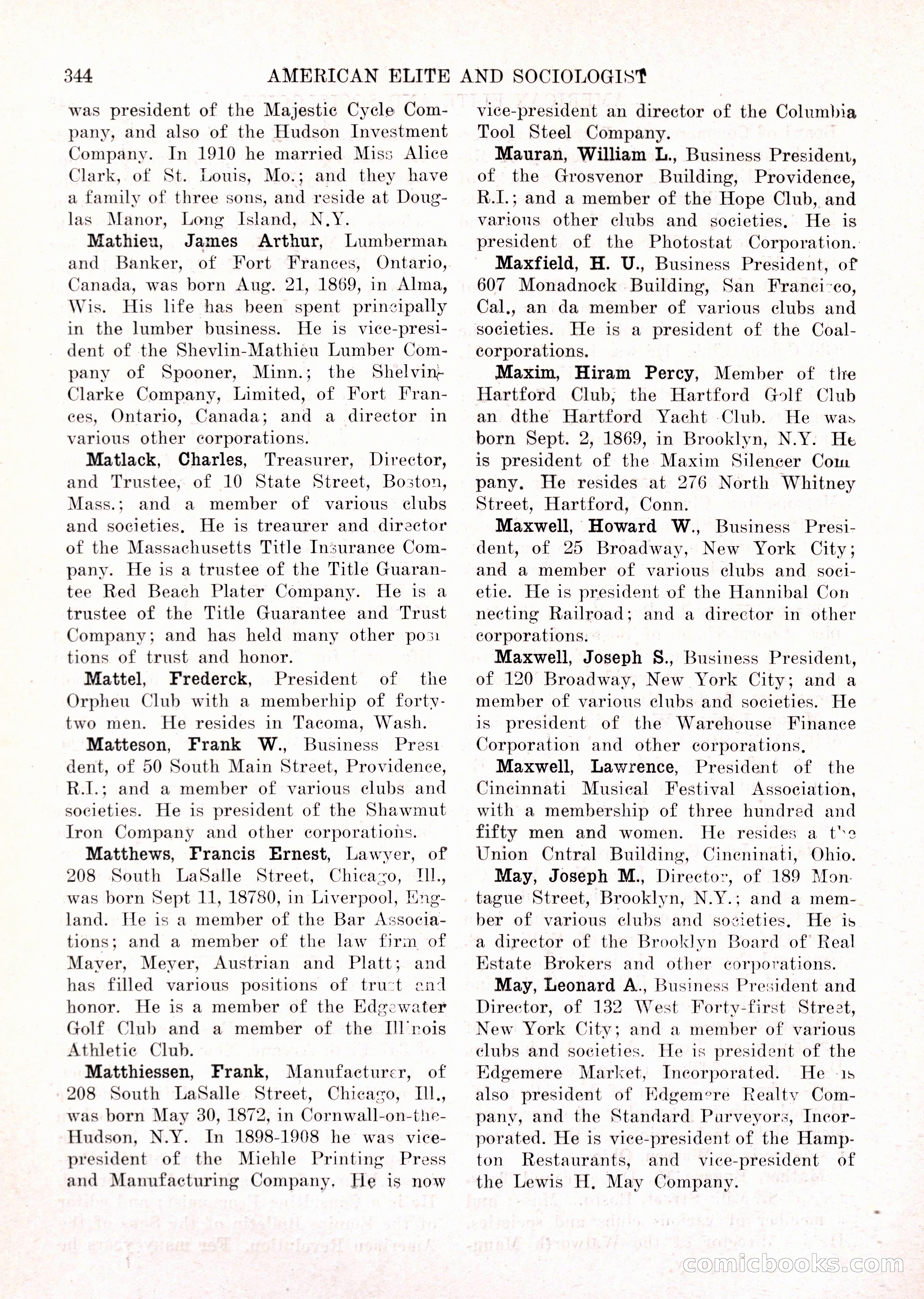 The American Elite and Sociologist Blue Book — page 328 of 396