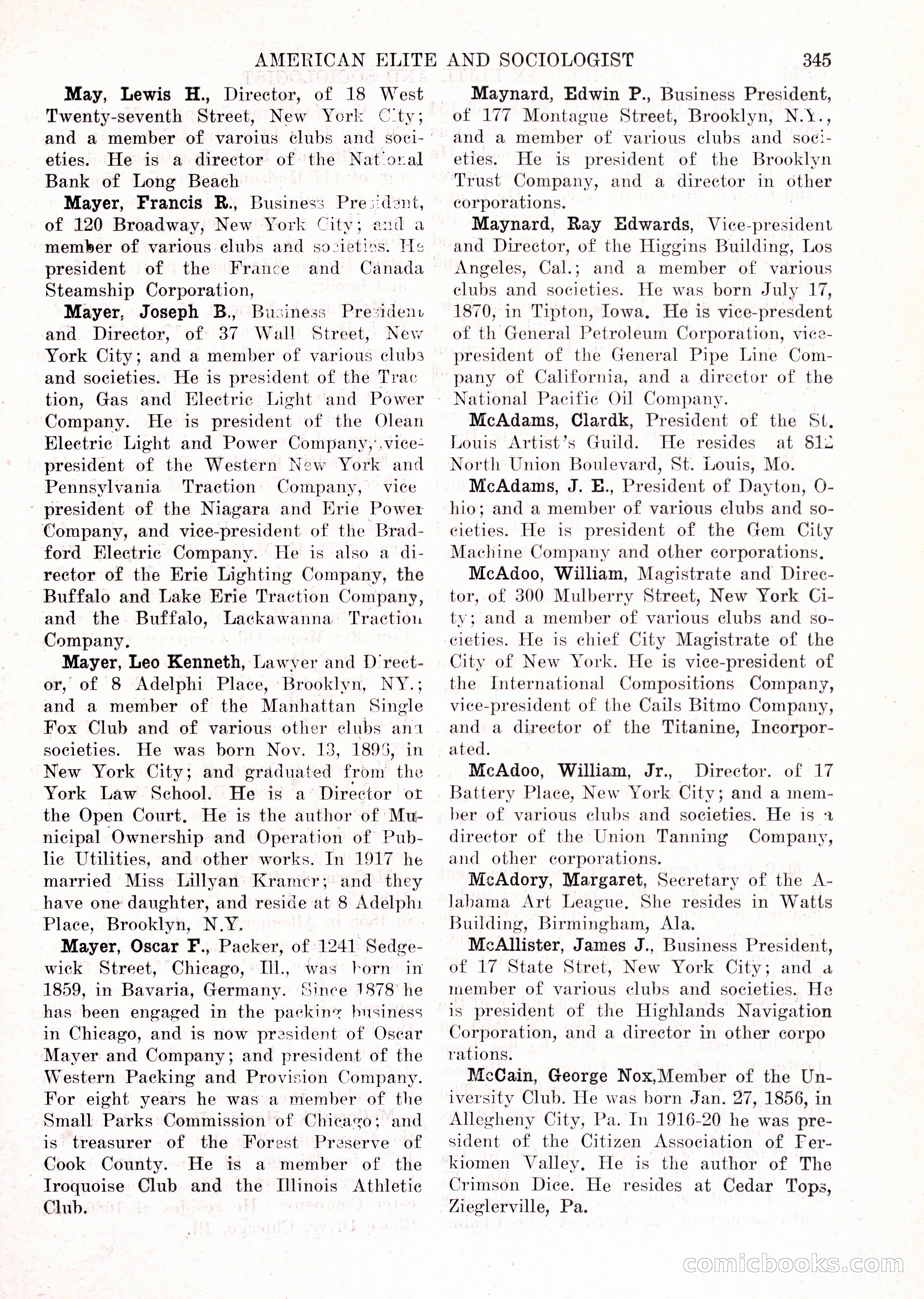 The American Elite and Sociologist Blue Book — page 329 of 396