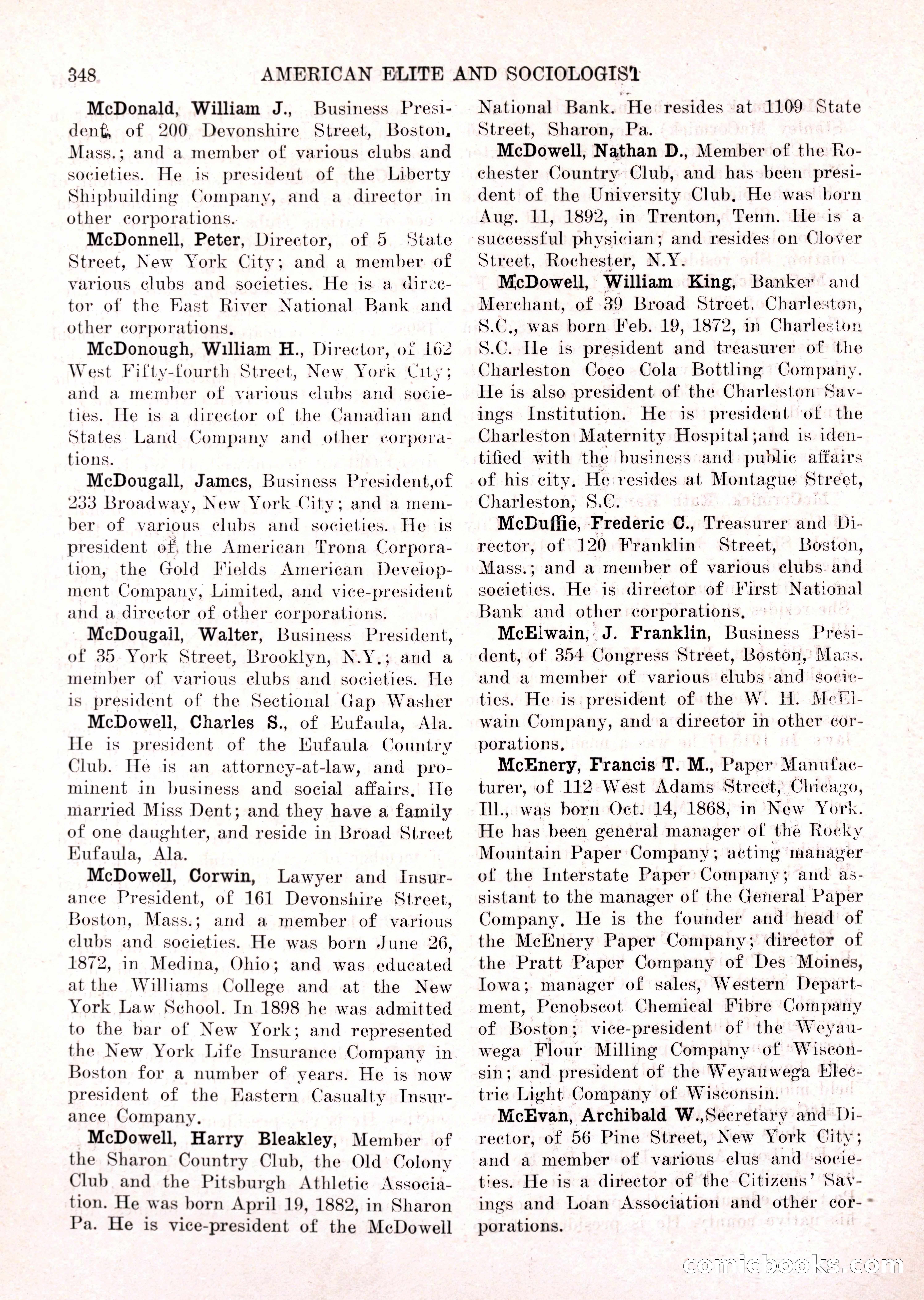 The American Elite and Sociologist Blue Book — page 332 of 396
