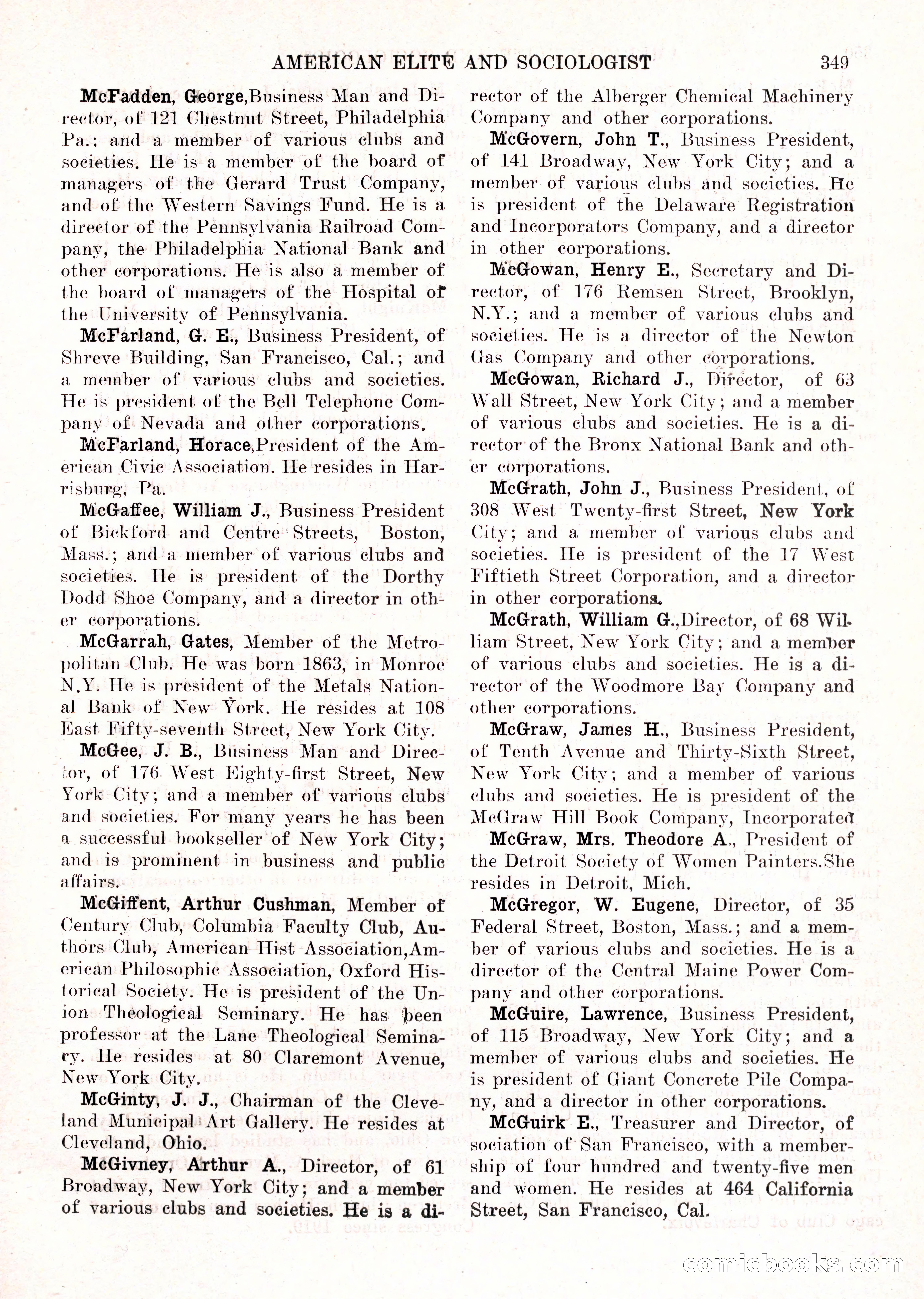 The American Elite and Sociologist Blue Book — page 333 of 396