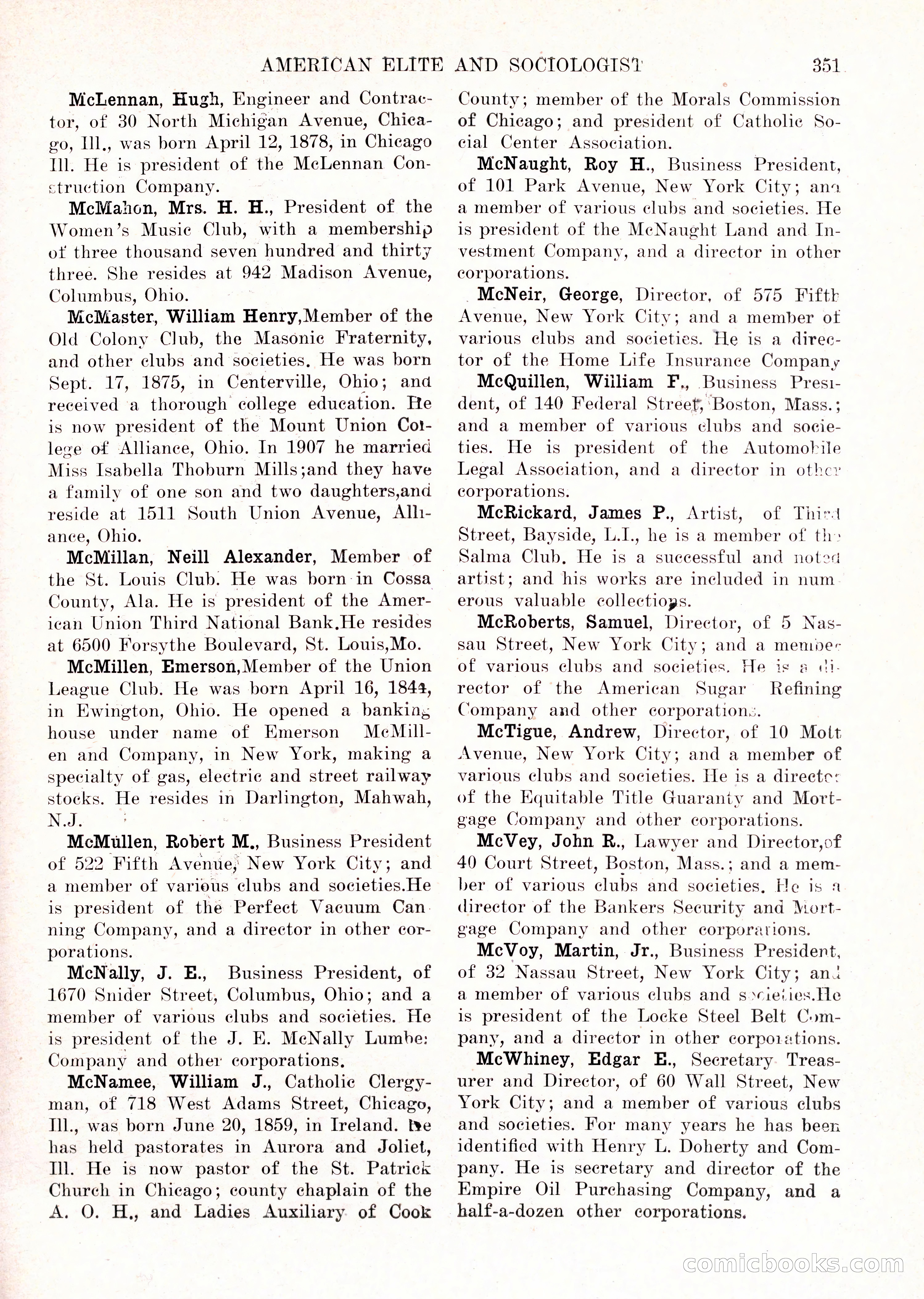 The American Elite and Sociologist Blue Book — page 335 of 396