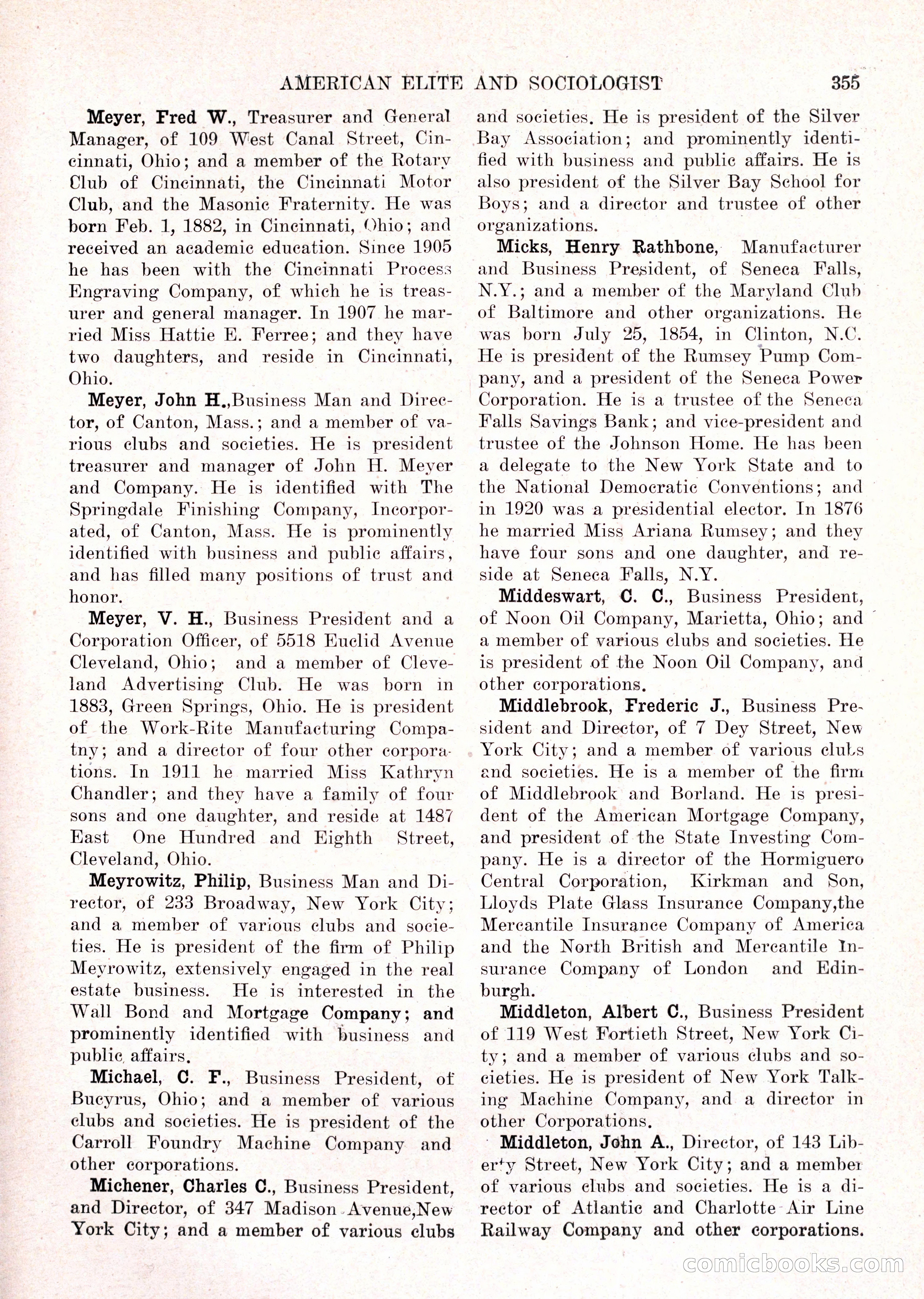 The American Elite and Sociologist Blue Book — page 339 of 396