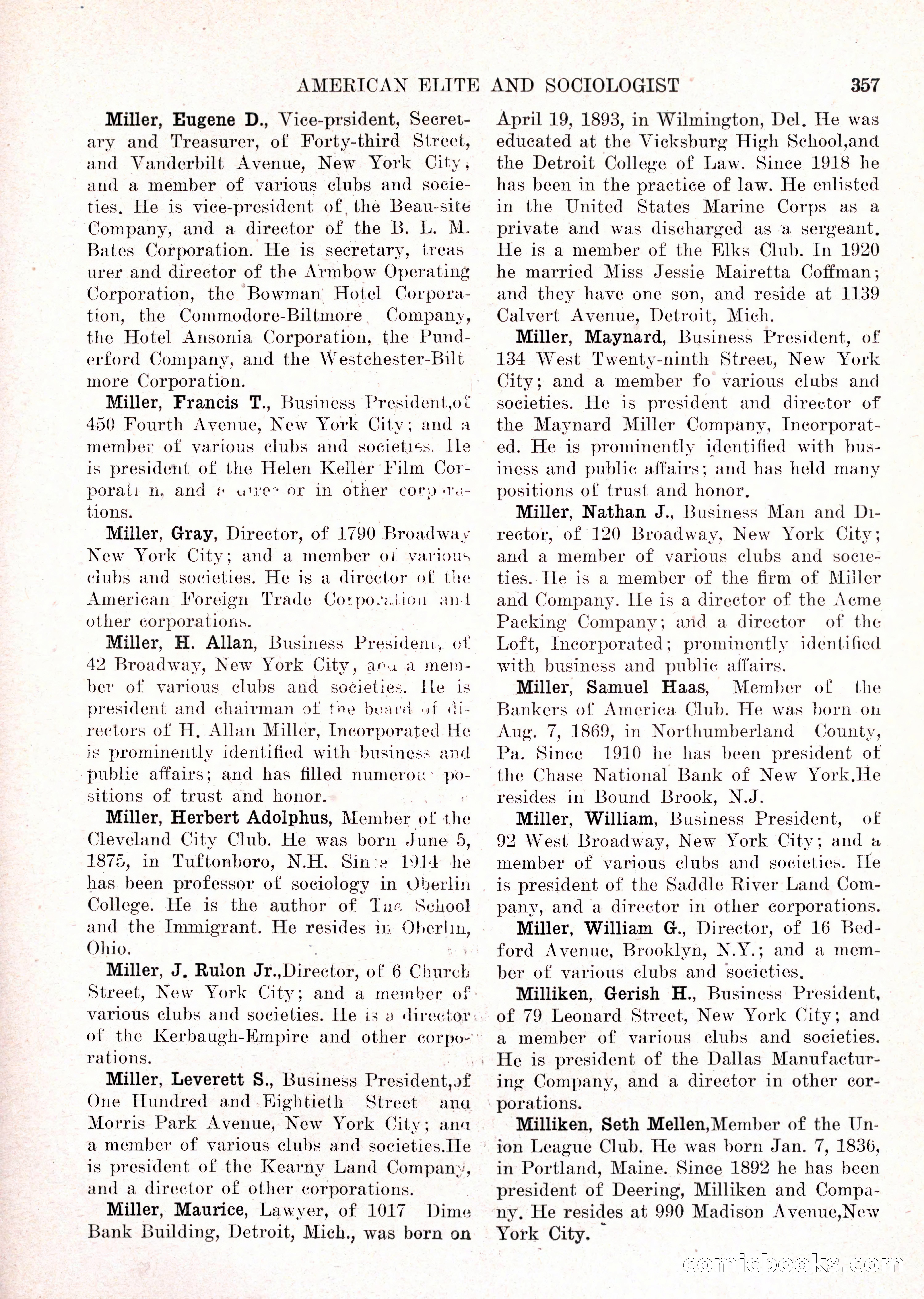 The American Elite and Sociologist Blue Book — page 341 of 396